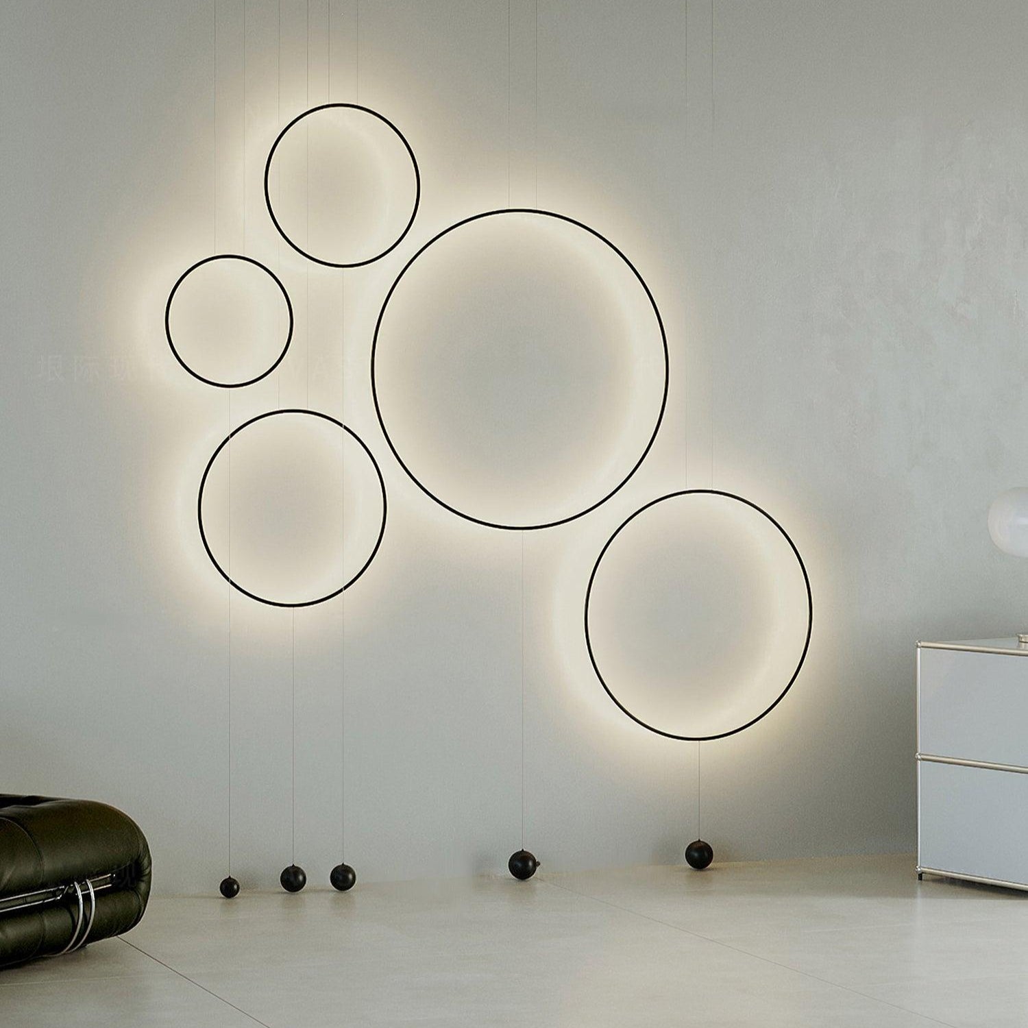 Ryker Minimalist Circle Pendant Light-Neutral Decor