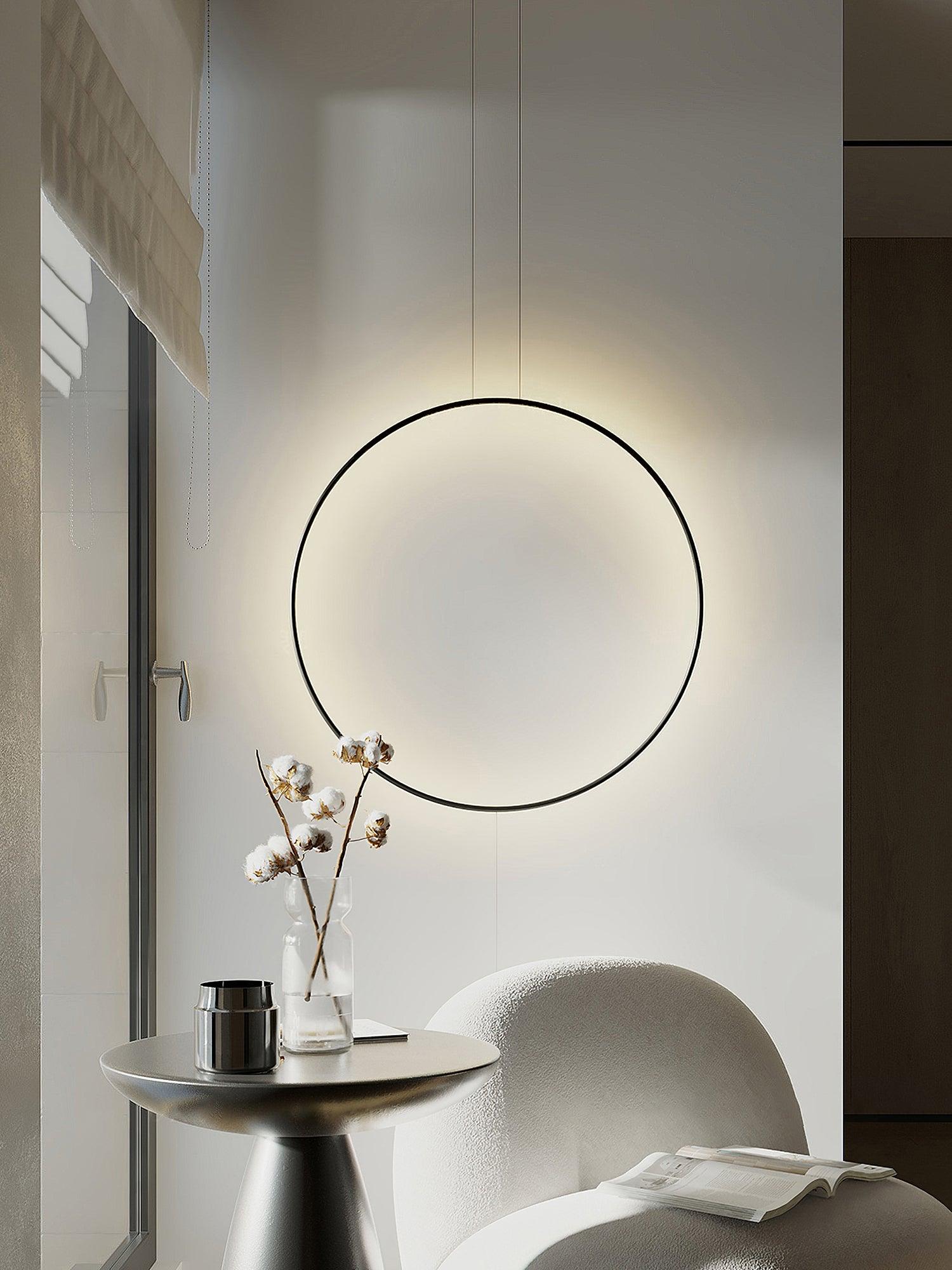 Ryker Minimalist Circle Pendant Light-Neutral Decor