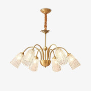 Tevelo Vintage Glass Chandelier-Neutral Decor