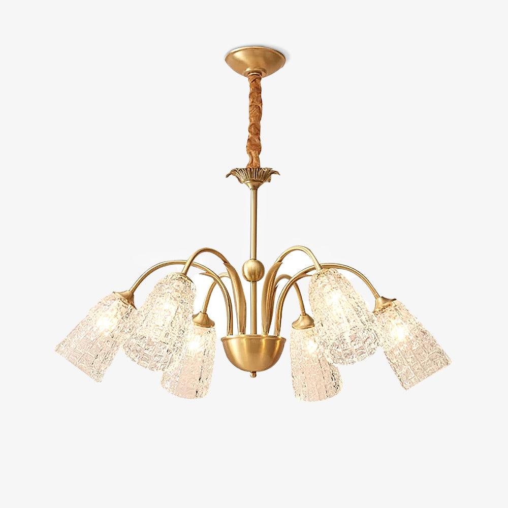 Tevelo Vintage Glass Chandelier-Neutral Decor