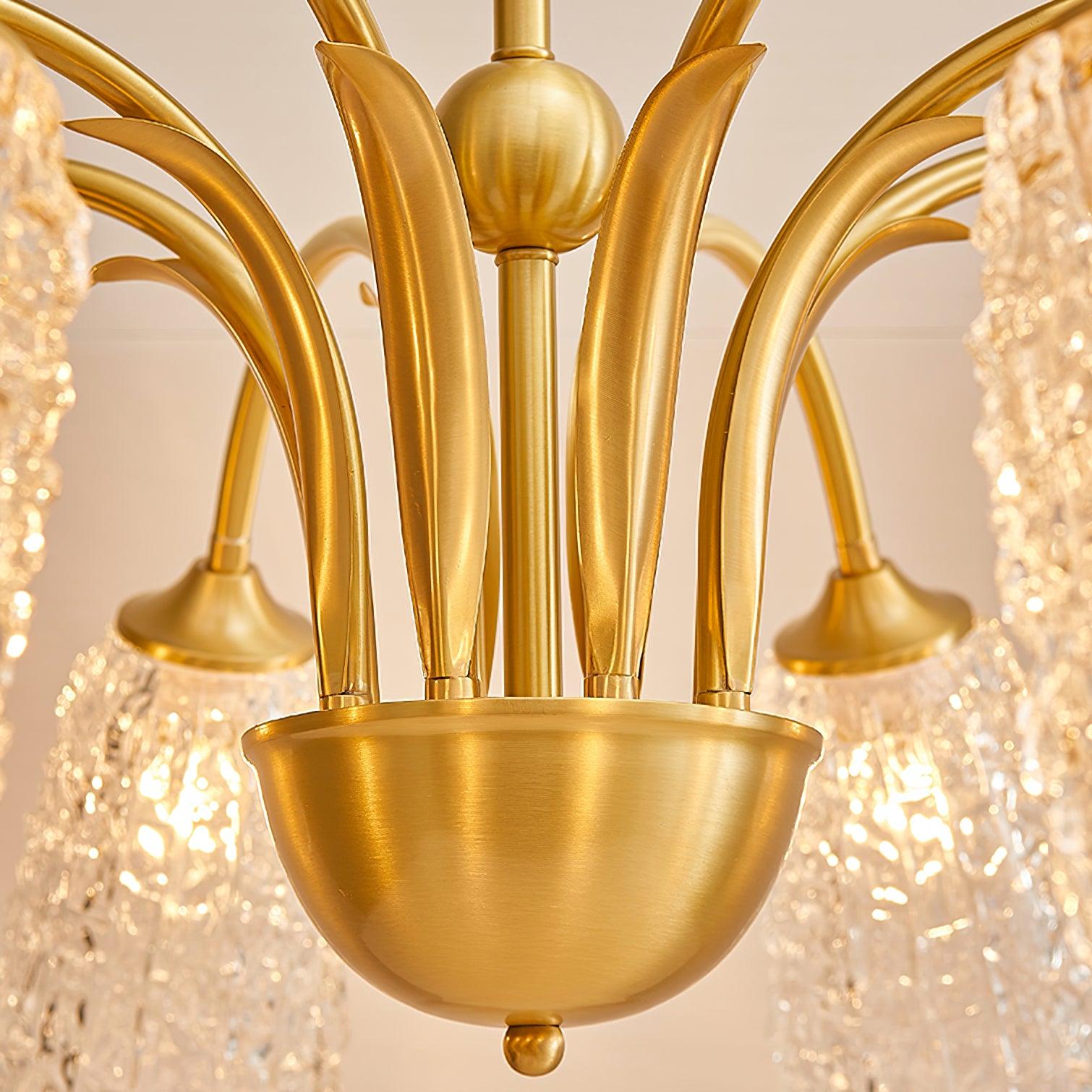 Tevelo Vintage Glass Chandelier-Neutral Decor