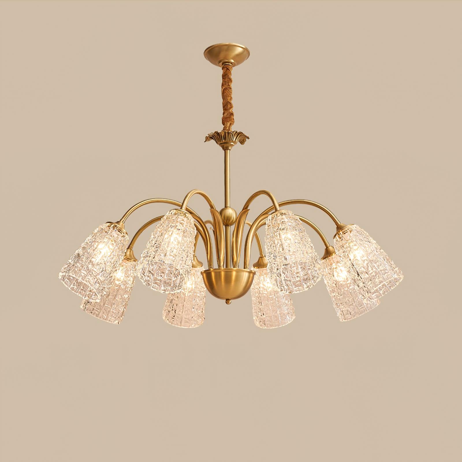 Tevelo Vintage Glass Chandelier-Neutral Decor