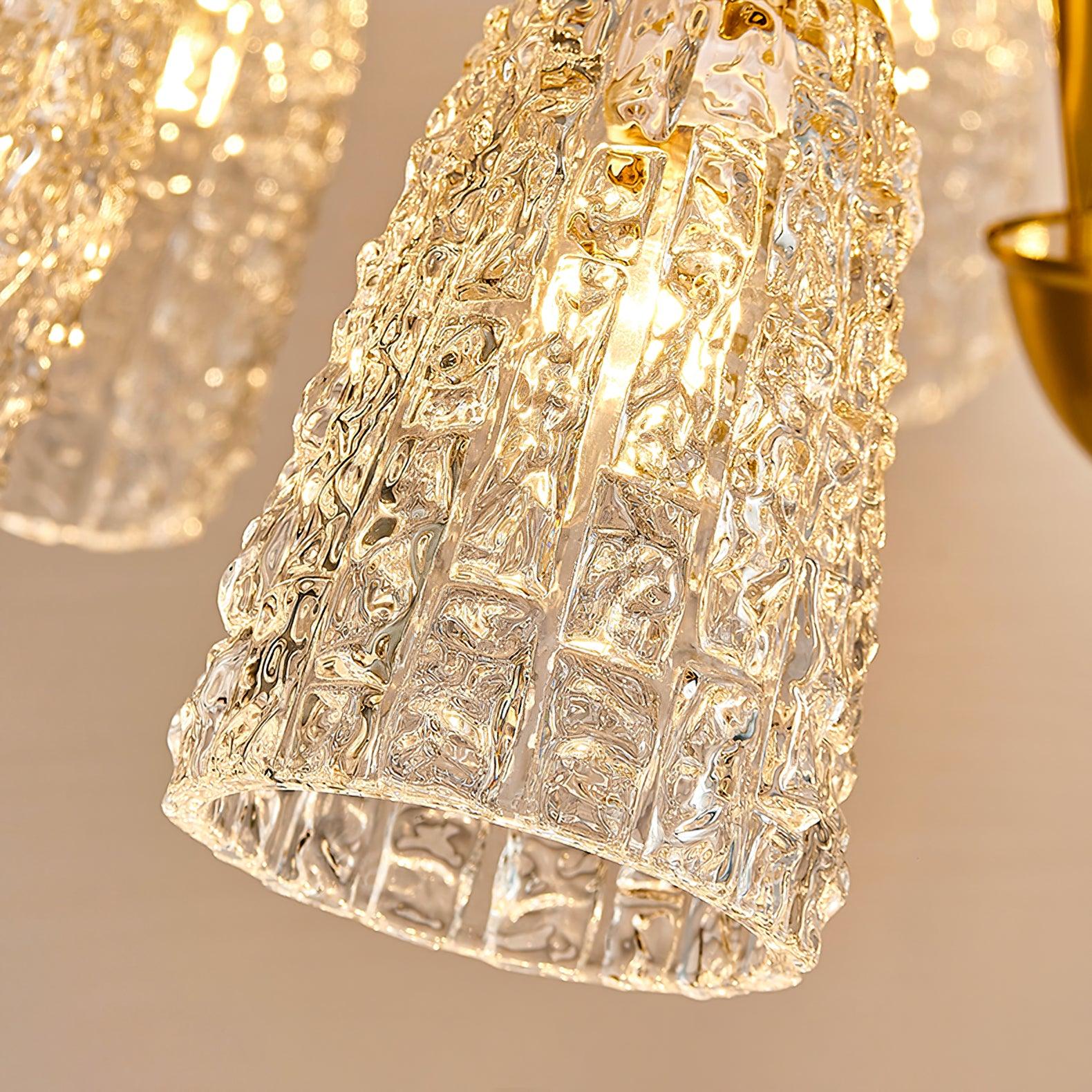 Tevelo Vintage Glass Chandelier-Neutral Decor
