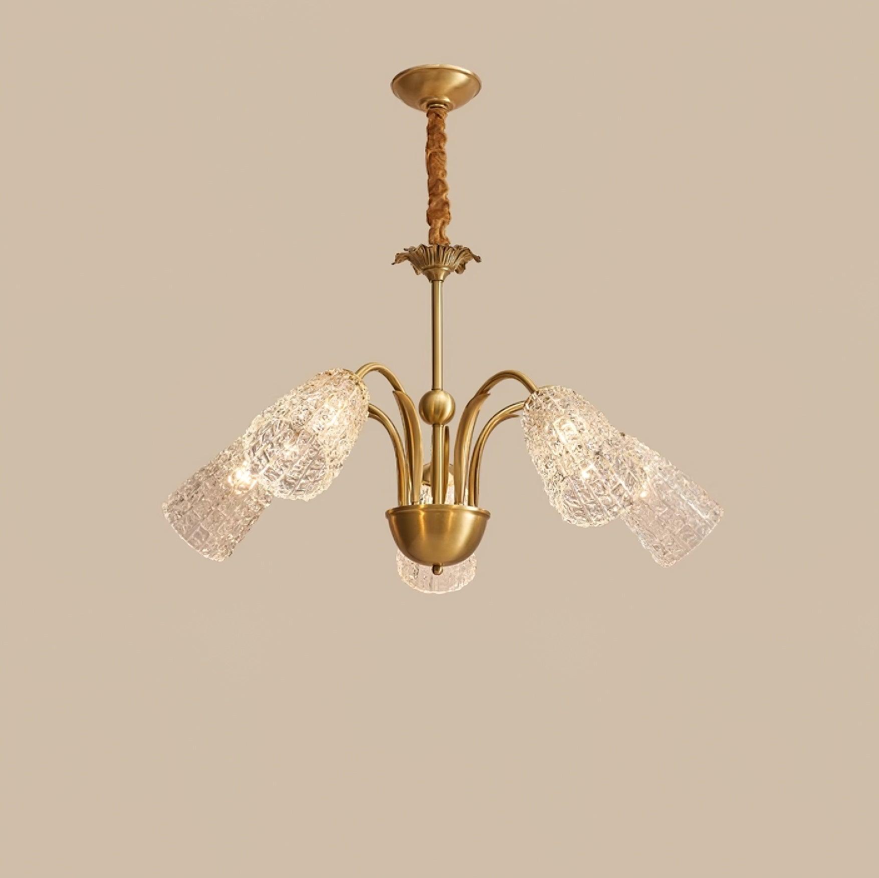 Tevelo Vintage Glass Chandelier-Neutral Decor