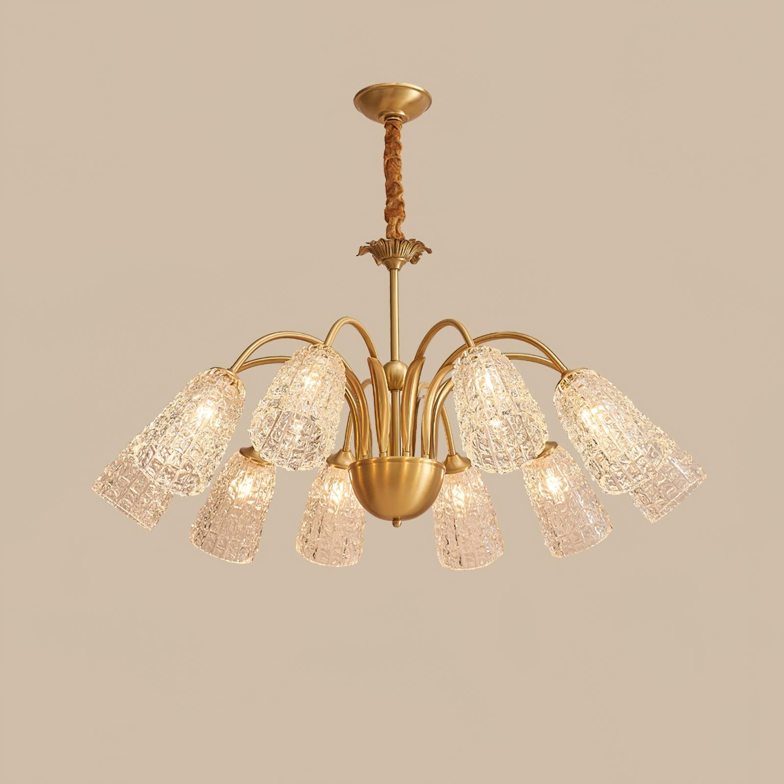 Tevelo Vintage Glass Chandelier-Neutral Decor