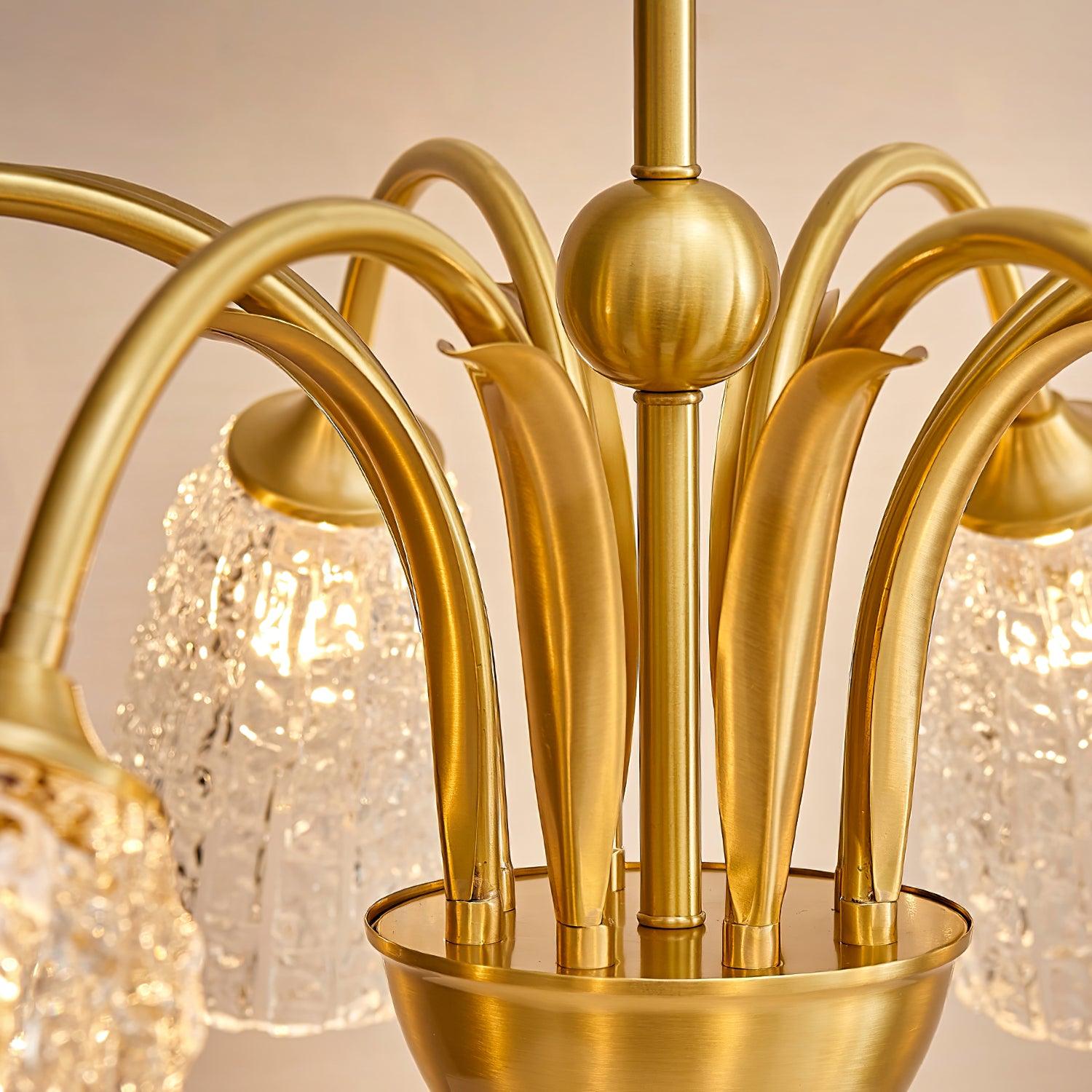 Tevelo Vintage Glass Chandelier-Neutral Decor