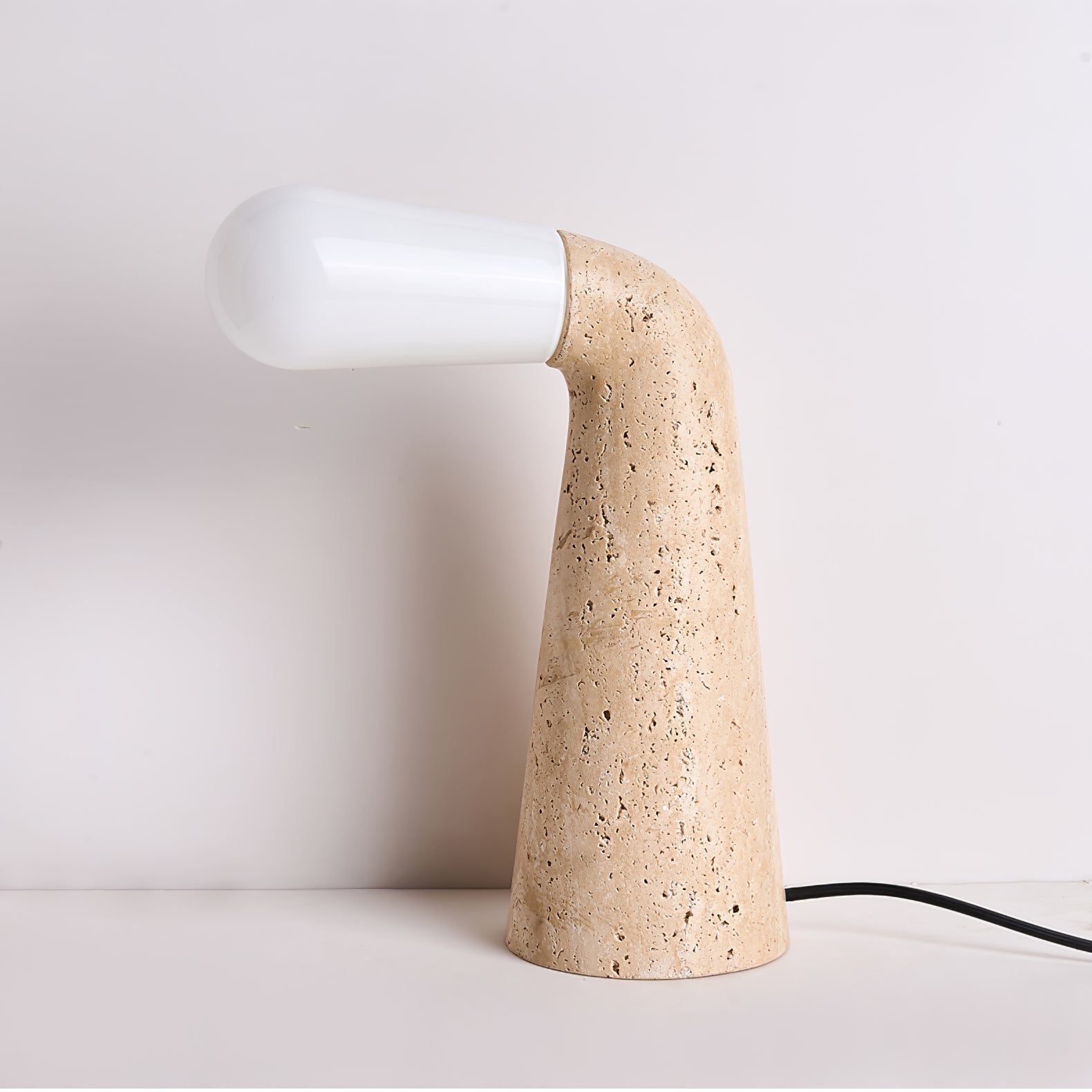 Cocare Travertine Table Lamp-Neutral Decor
