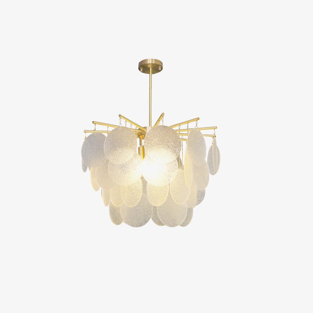 Zorven Chandelier Nimbus Glass Droplets-Neutral Decor