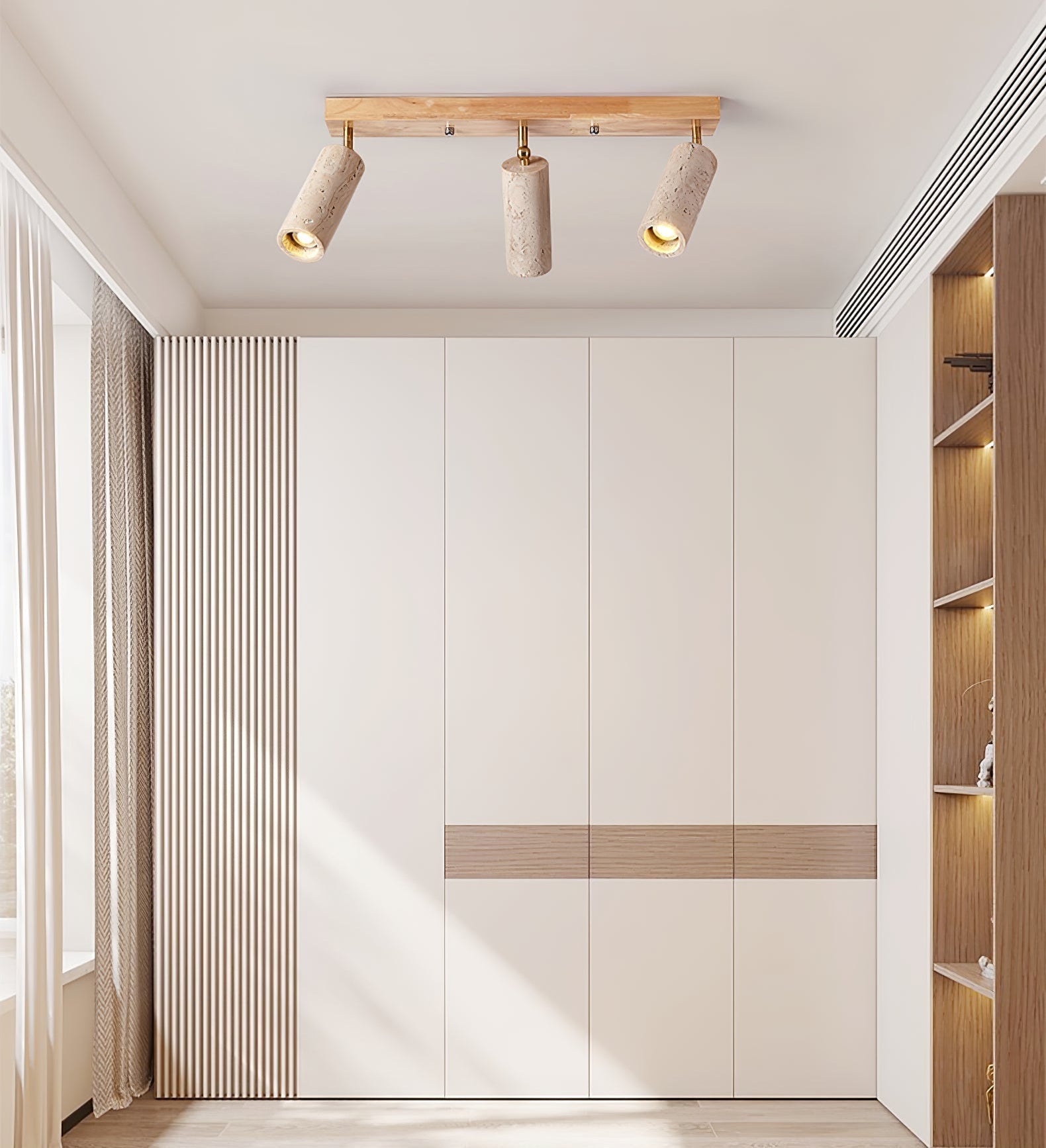 Eurliryra Multi-Cylinder Travertine Track Light-Neutral Decor