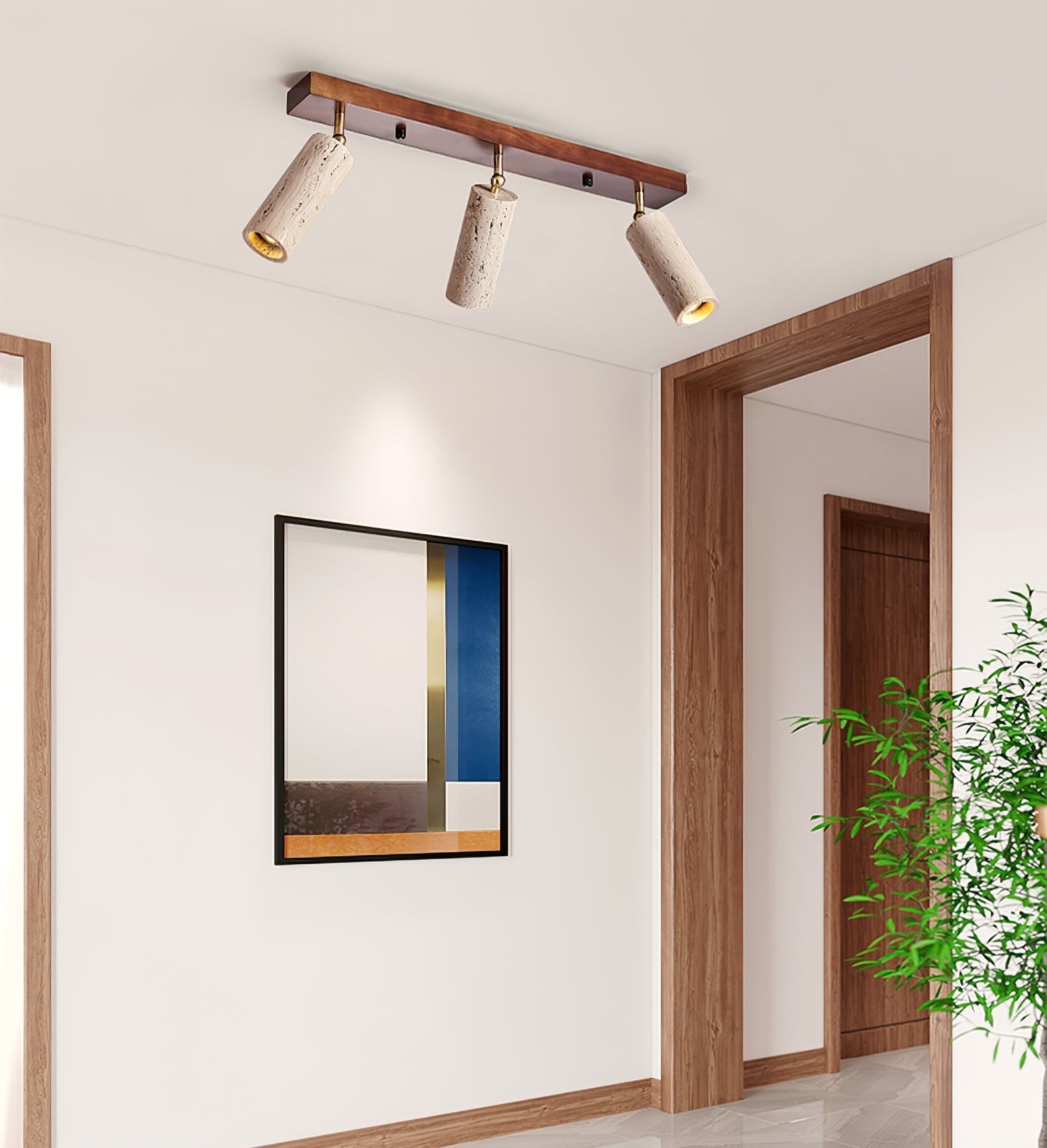 Eurliryra Multi-Cylinder Travertine Track Light-Neutral Decor