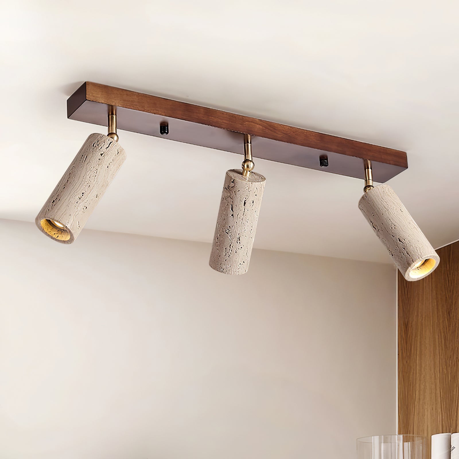 Eurliryra Multi-Cylinder Travertine Track Light-Neutral Decor