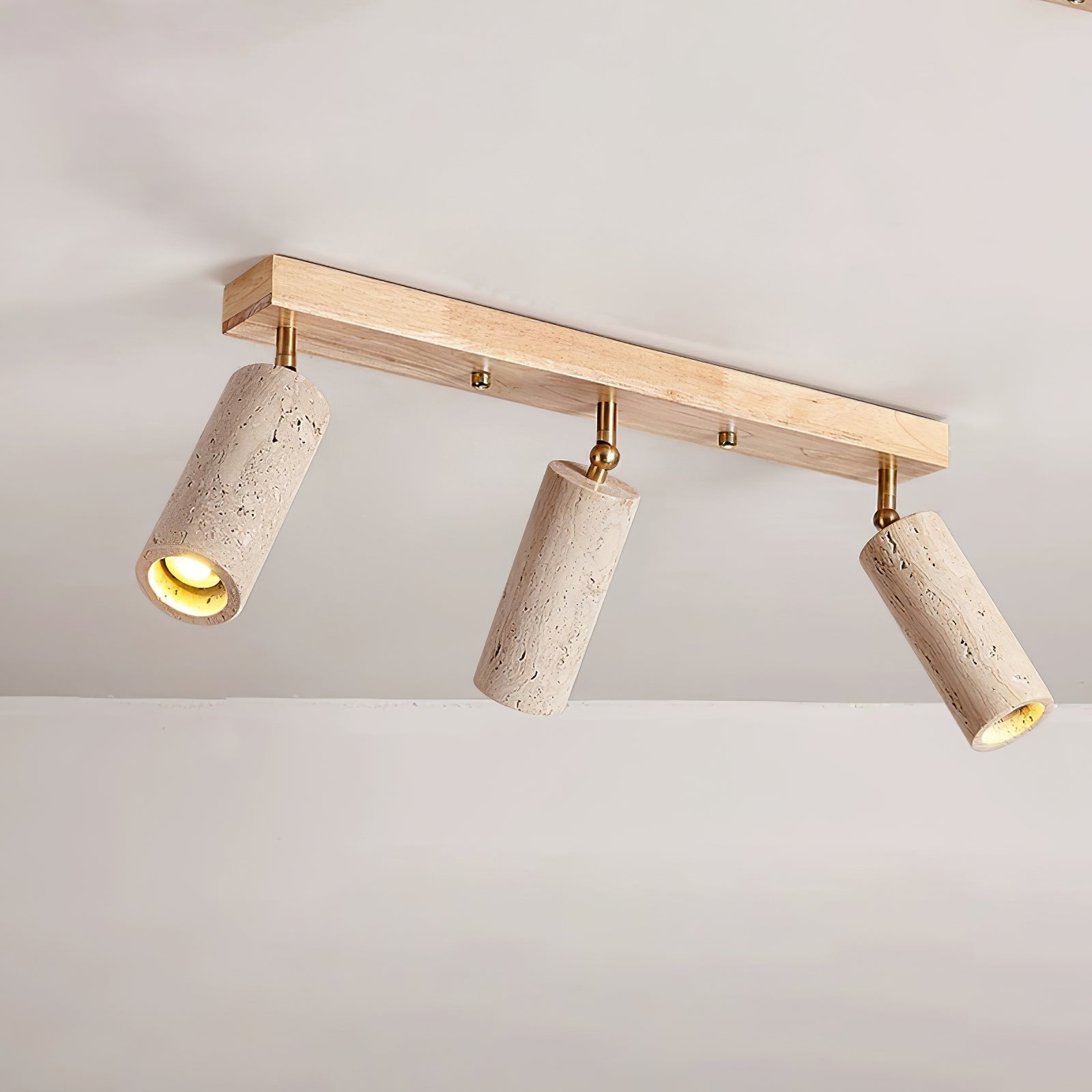 Eurliryra Multi-Cylinder Travertine Track Light-Neutral Decor