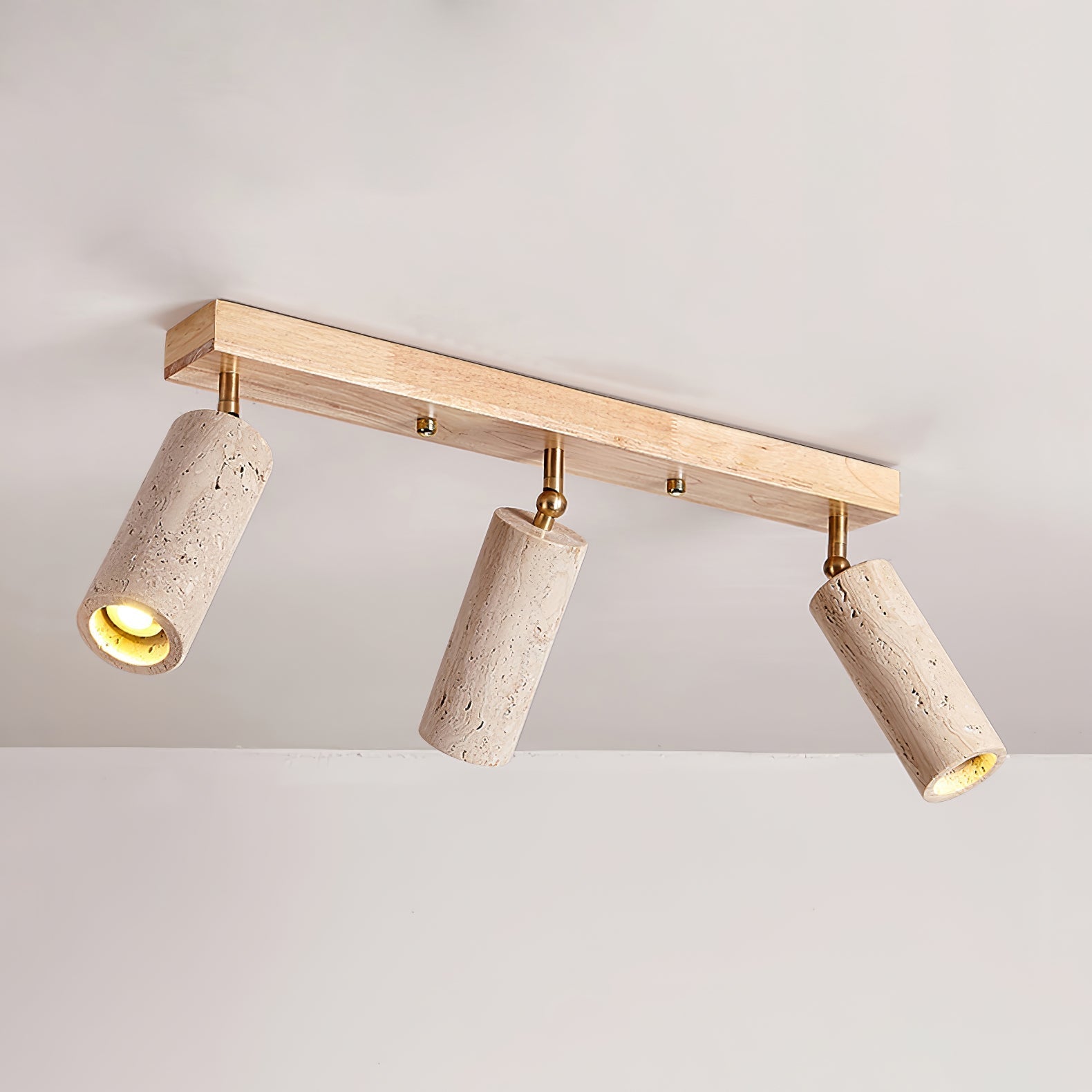 Eurliryra Multi-Cylinder Travertine Track Light-Neutral Decor