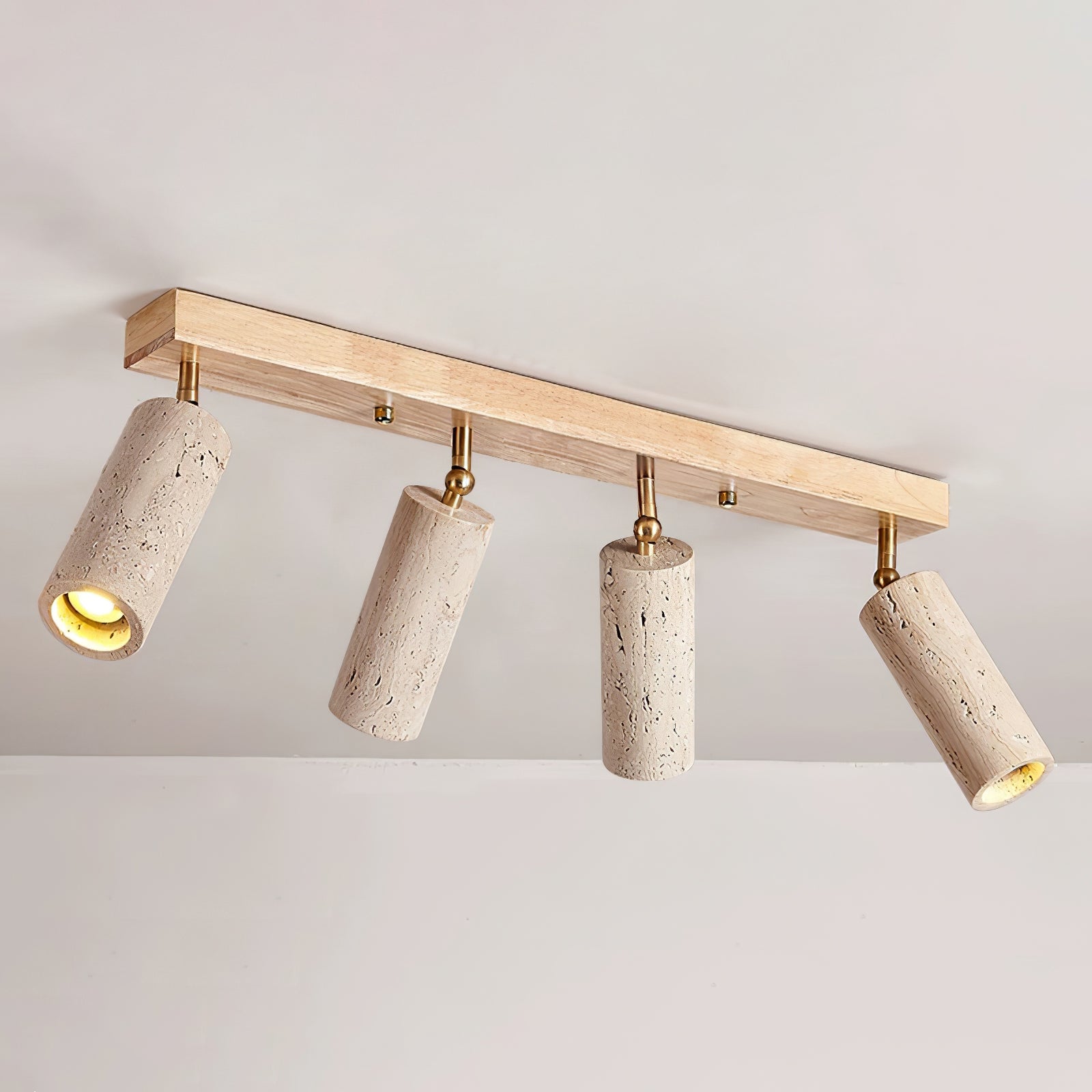 Eurliryra Multi-Cylinder Travertine Track Light-Neutral Decor