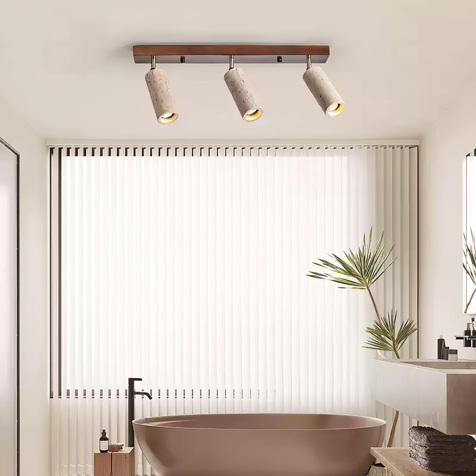 Eurliryra Multi-Cylinder Travertine Track Light-Neutral Decor