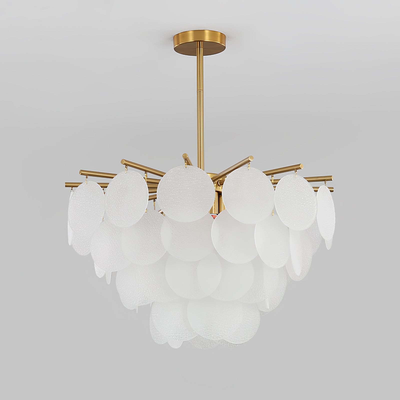 Zorven Chandelier Nimbus Glass Droplets-Neutral Decor