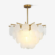 Zorven Chandelier Nimbus Glass Droplets-Neutral Decor