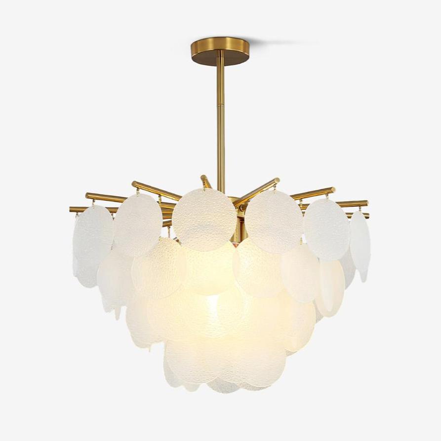 Zorven Chandelier Nimbus Glass Droplets-Neutral Decor
