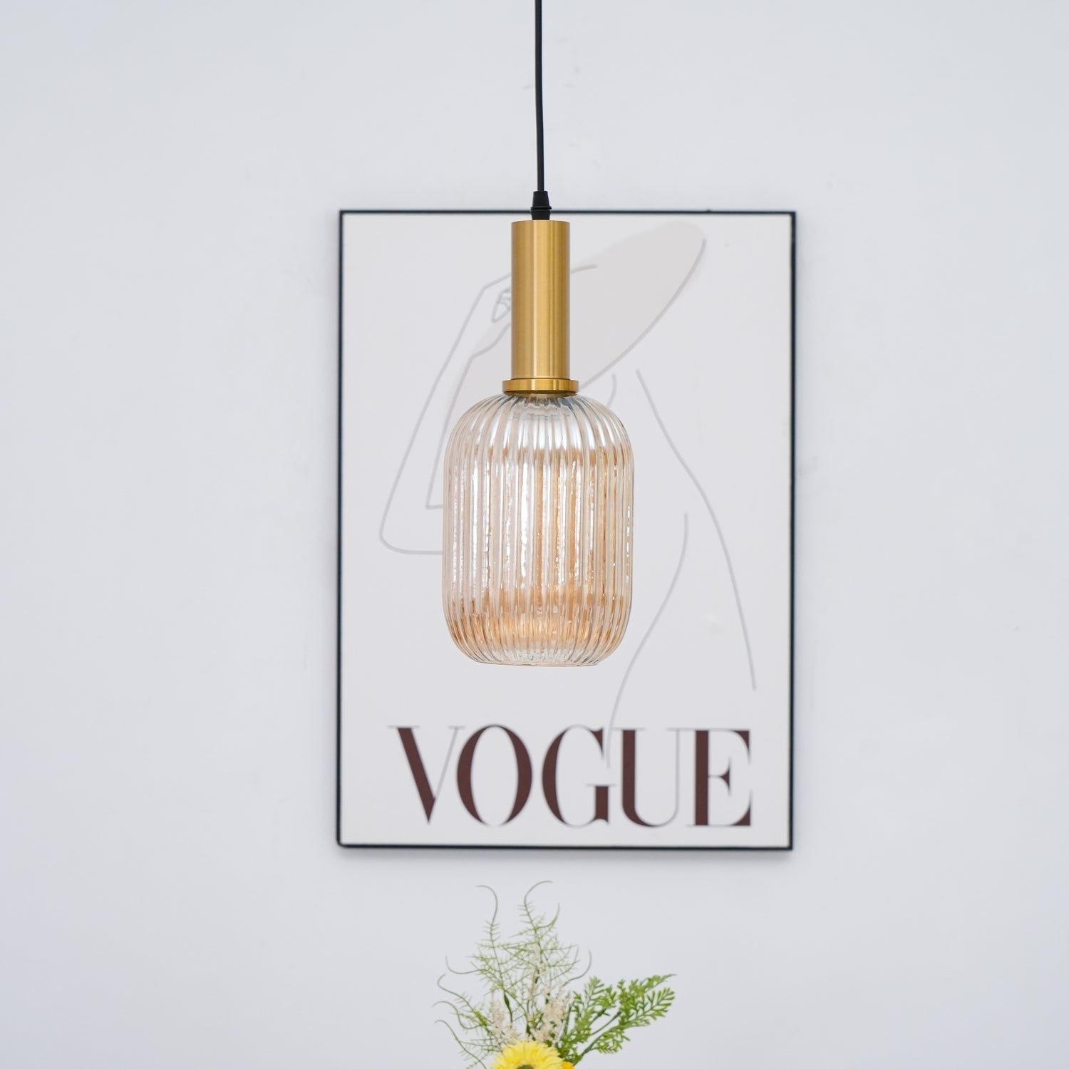 Elara Ribbed Pendant Lamp