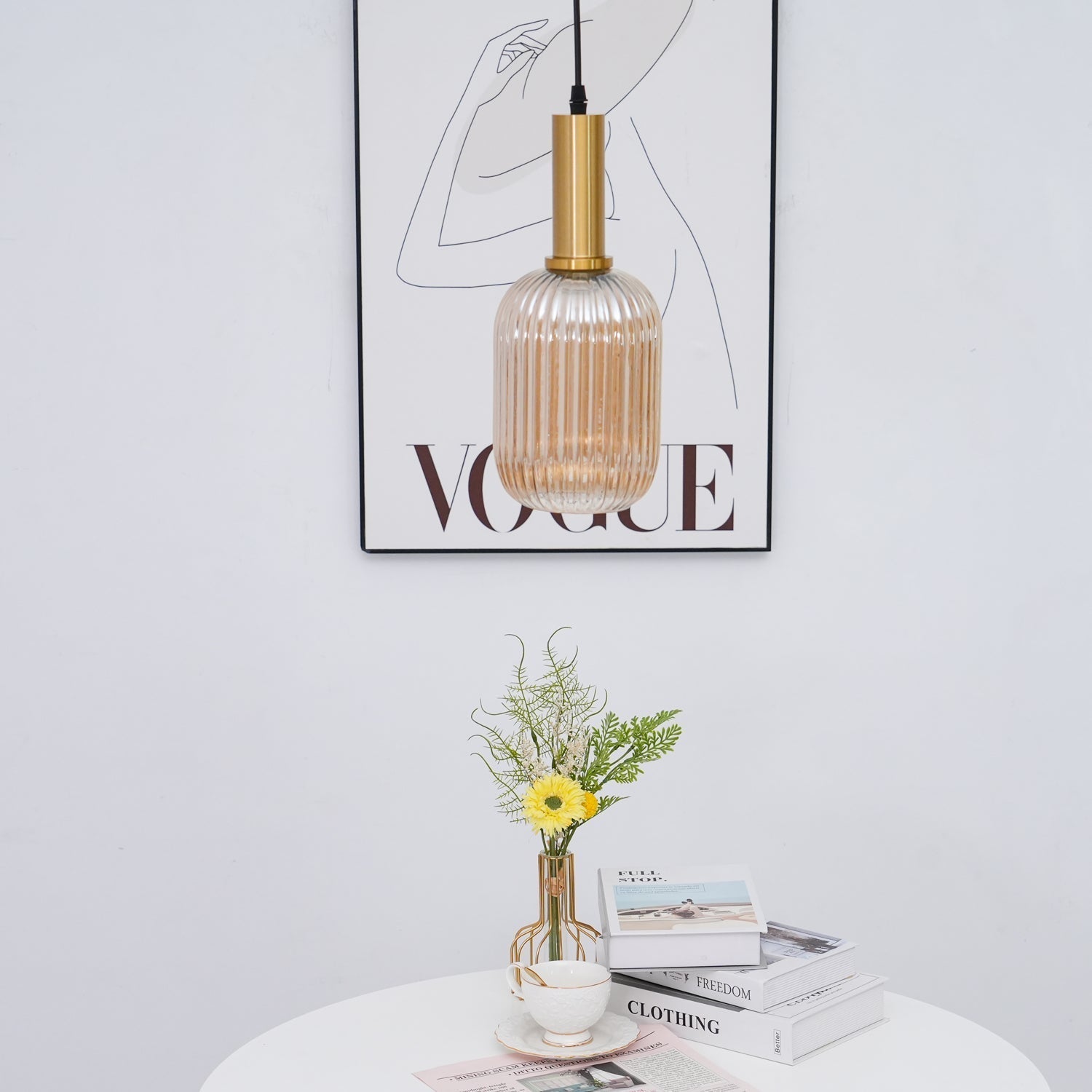 Elara Ribbed Pendant Lamp