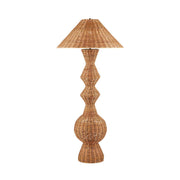 Nirvana Grande Floor Lamp with a natural wicker finish.