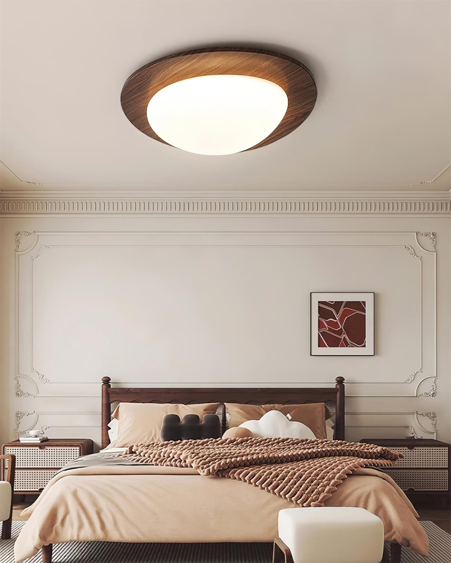 Lumo Ceiling Light Wood and Oval Shade Minimalist Natural-Neutral Decor