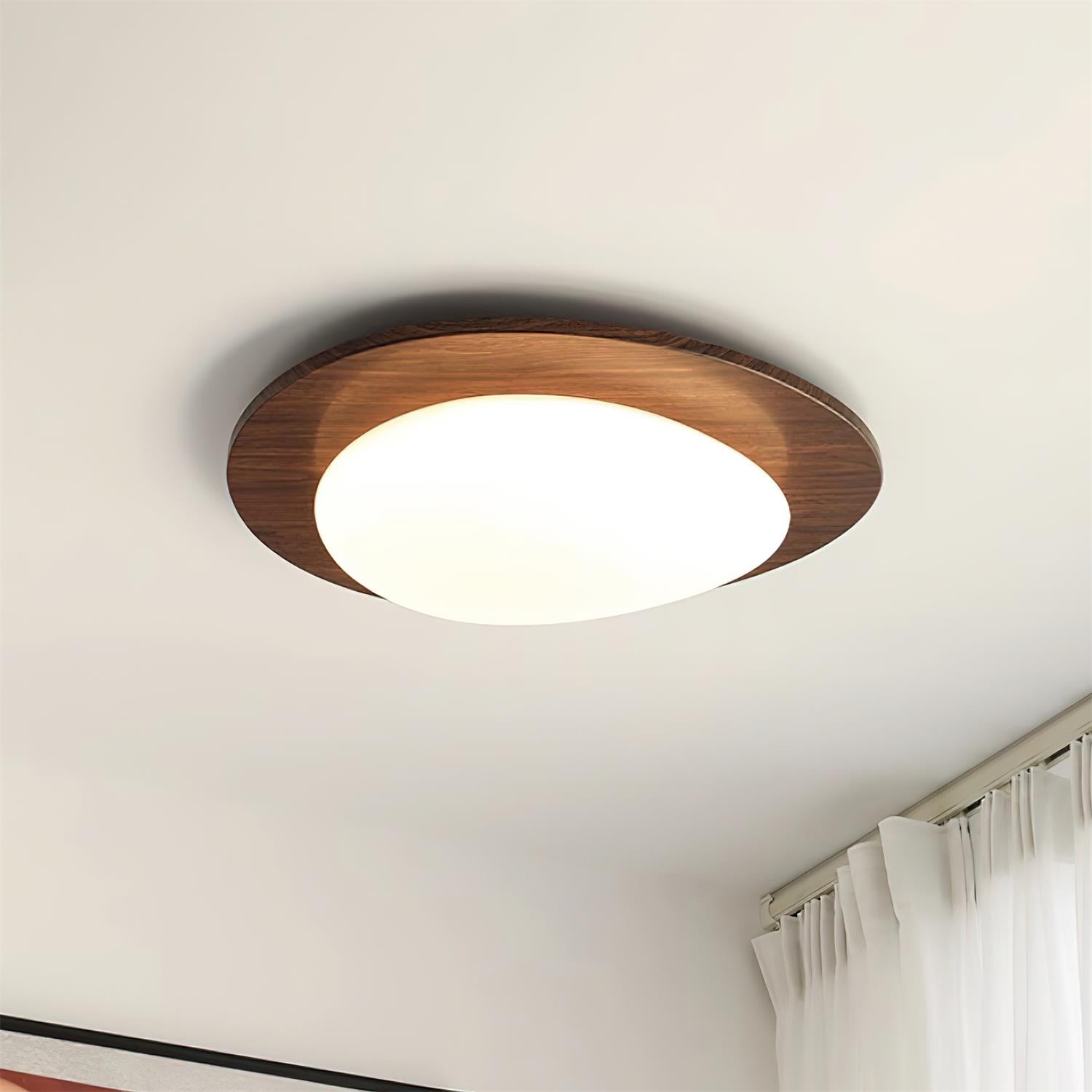 Lumo Ceiling Light Wood and Oval Shade Minimalist Natural-Neutral Decor