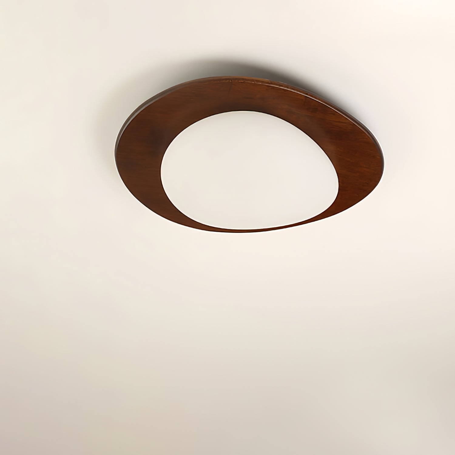 Lumo Ceiling Light Wood and Oval Shade Minimalist Natural-Neutral Decor