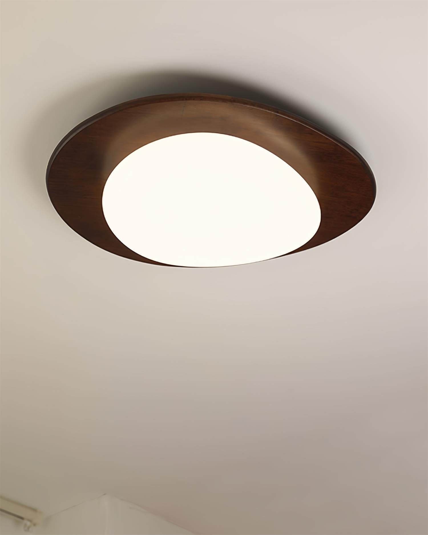 Lumo Ceiling Light Wood and Oval Shade Minimalist Natural-Neutral Decor