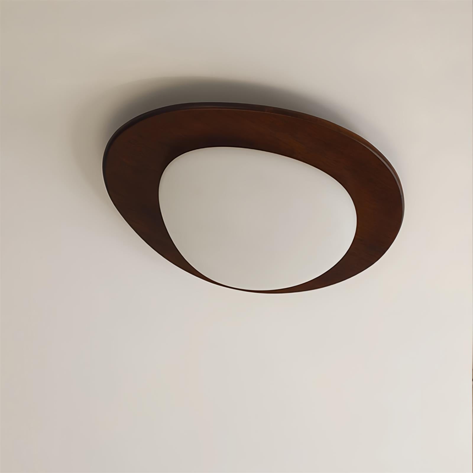 Lumo Ceiling Light Wood and Oval Shade Minimalist Natural-Neutral Decor