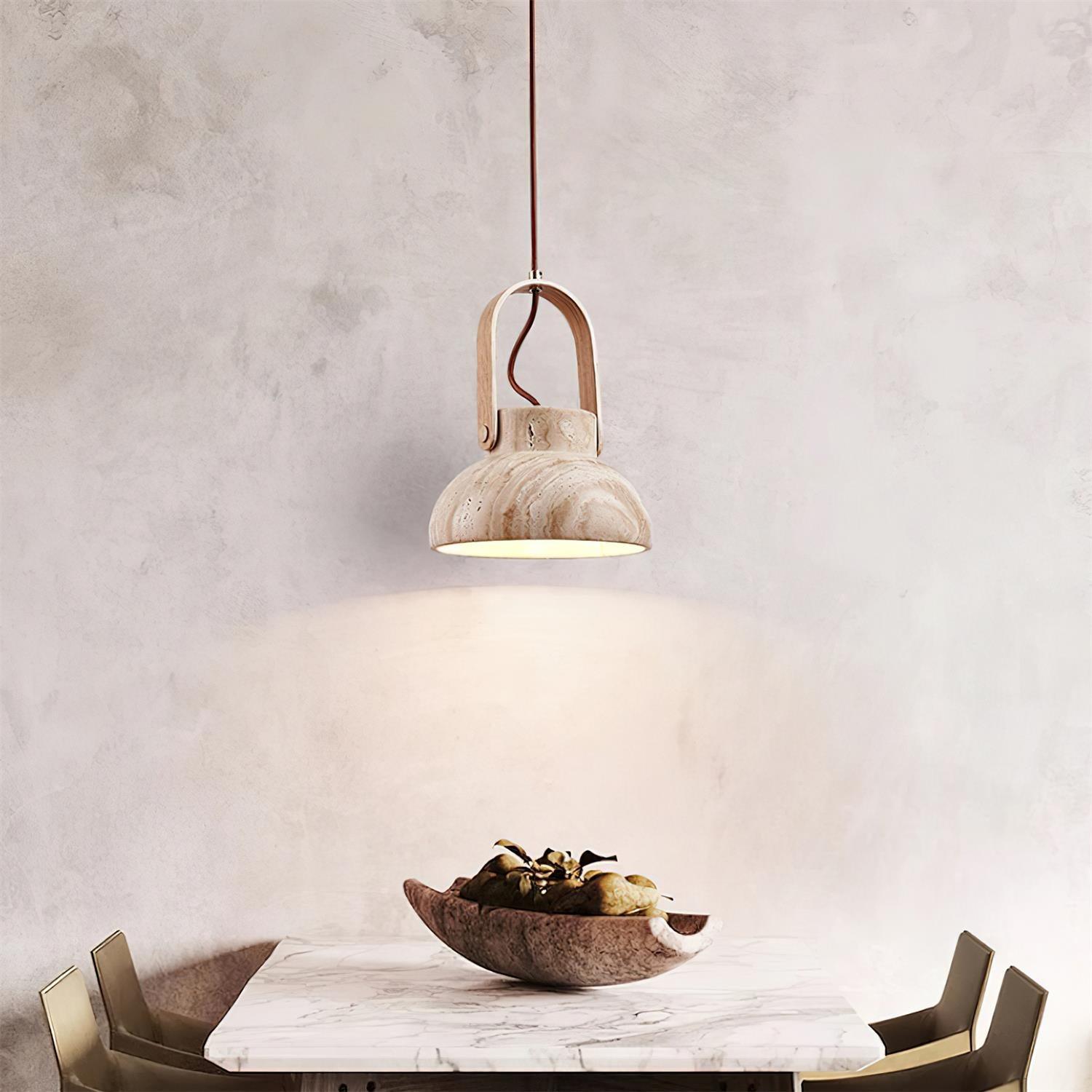 Cesta  Travertine Pendant Light