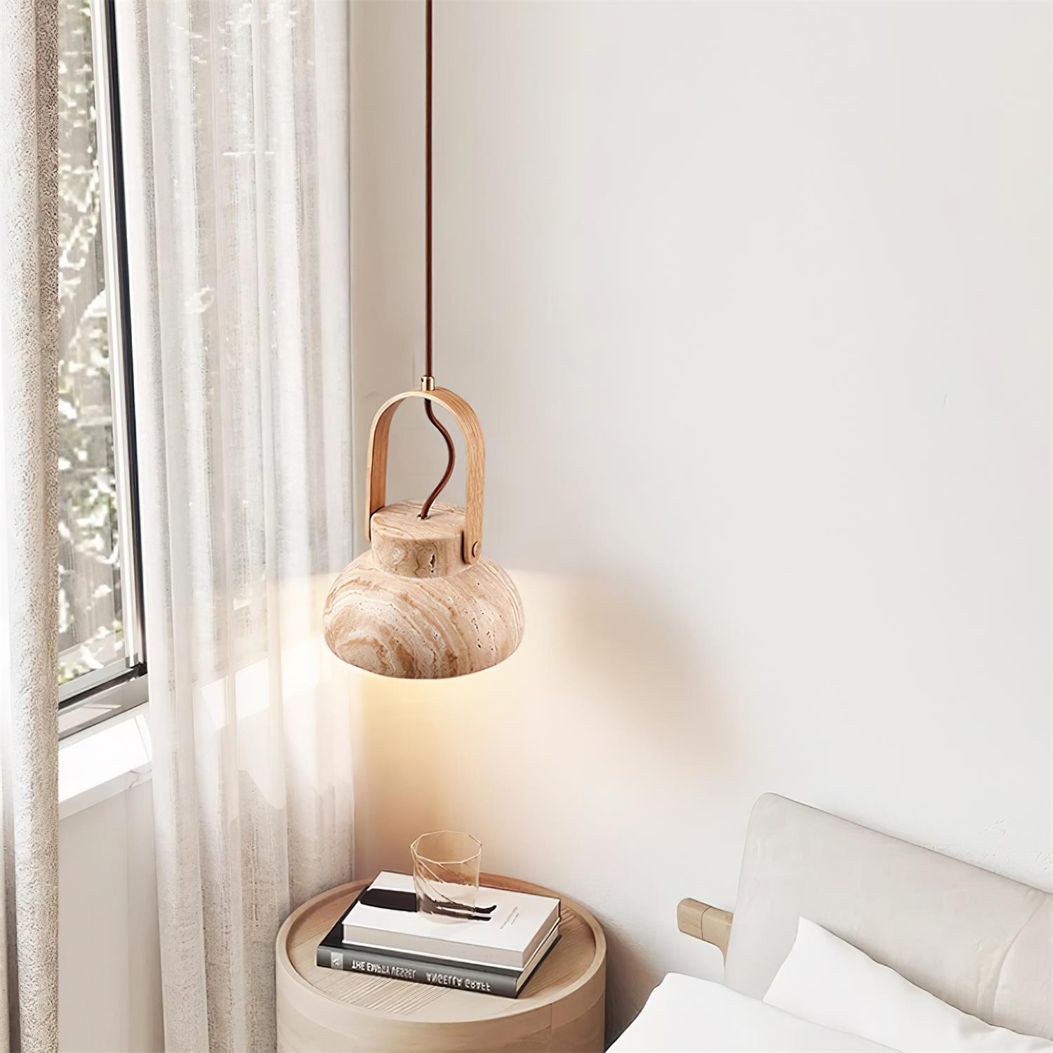 Cesta  Travertine Pendant Light