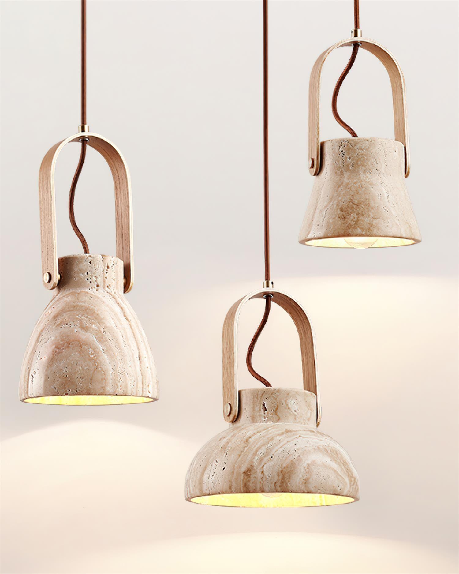Cesta  Travertine Pendant Light