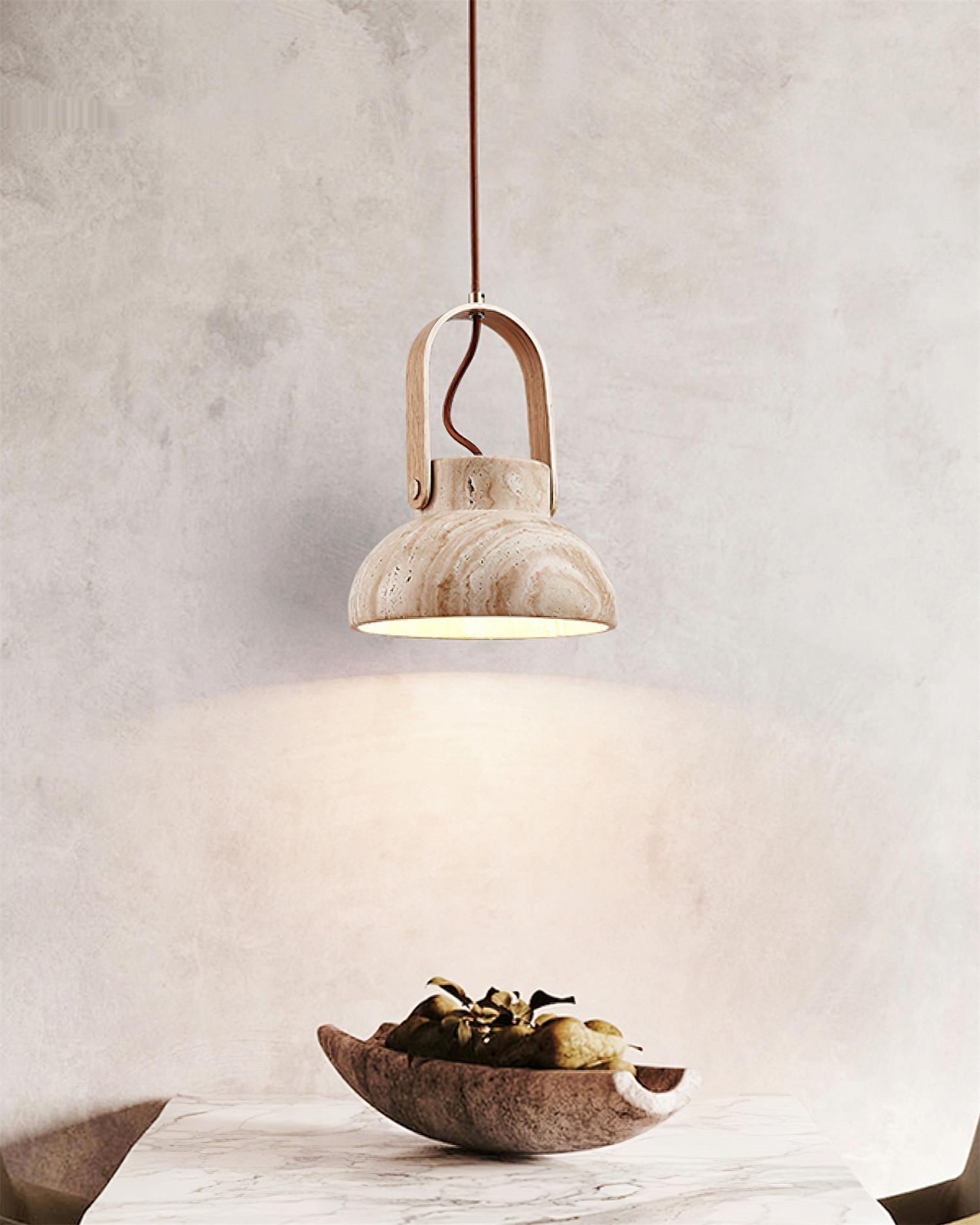 Cesta  Travertine Pendant Light