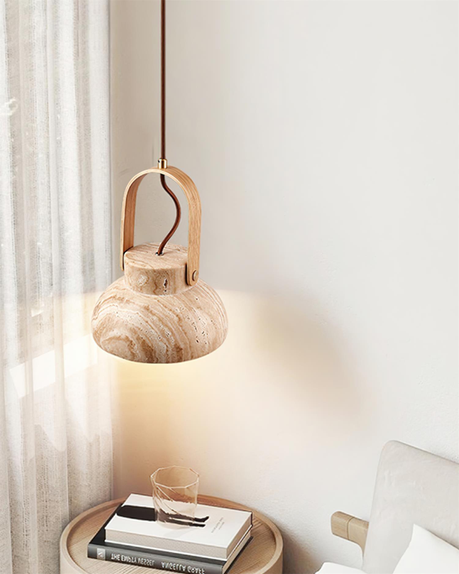 Cesta  Travertine Pendant Light