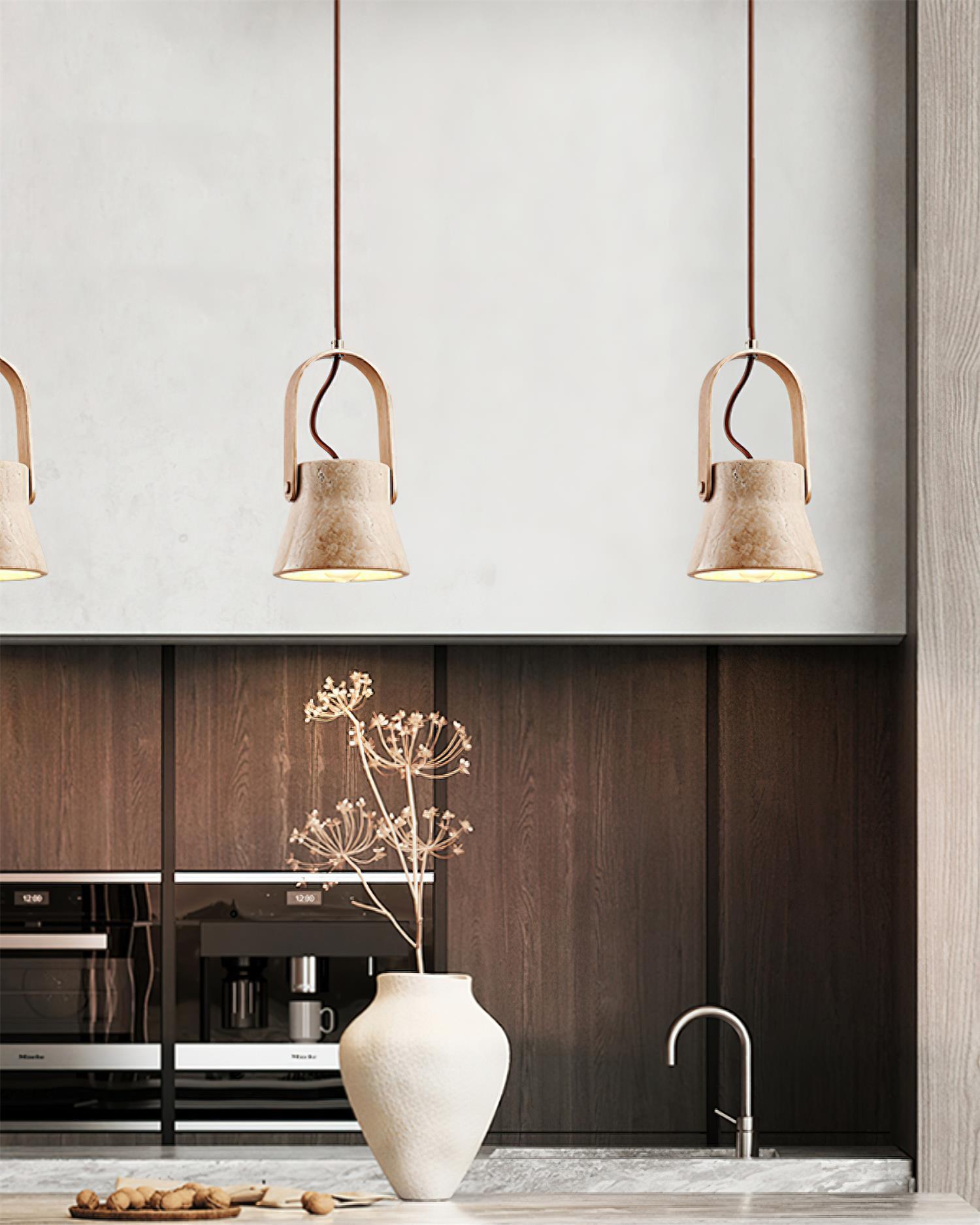 Cesta  Travertine Pendant Light
