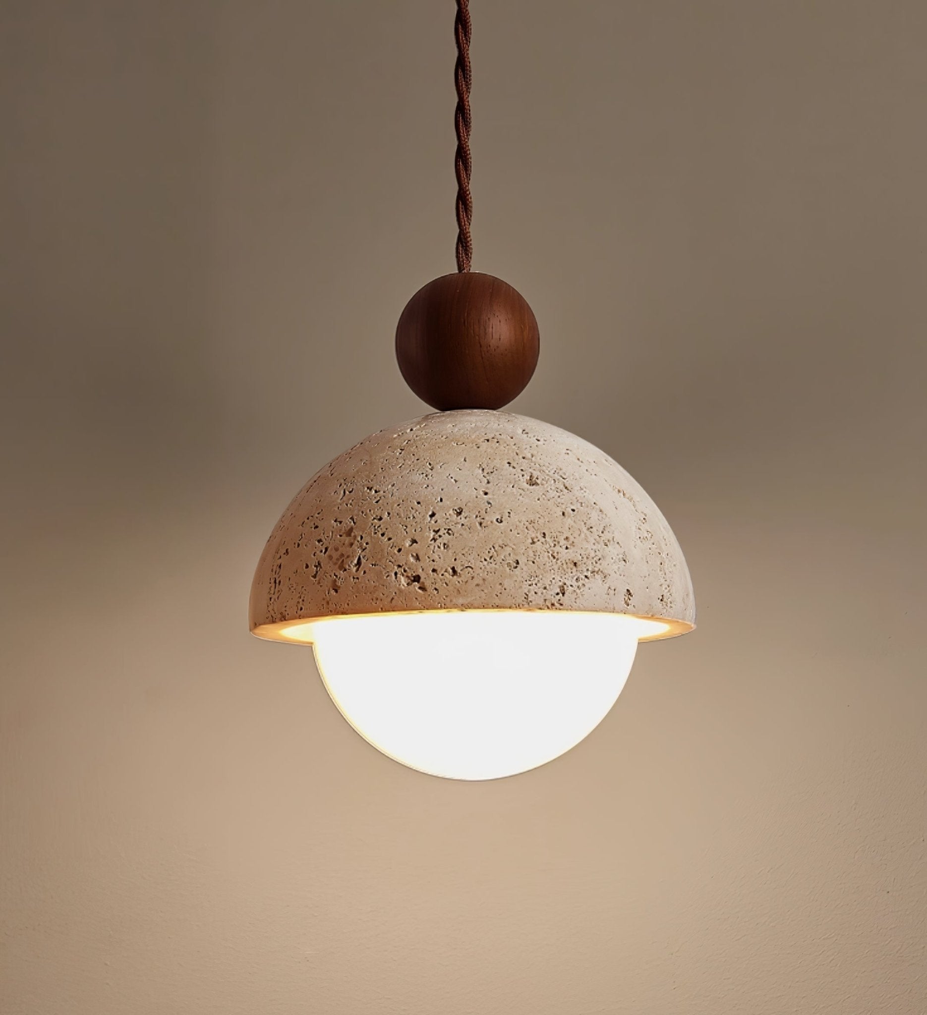 Bexn Travertine Pendant Light-Neutral Decor