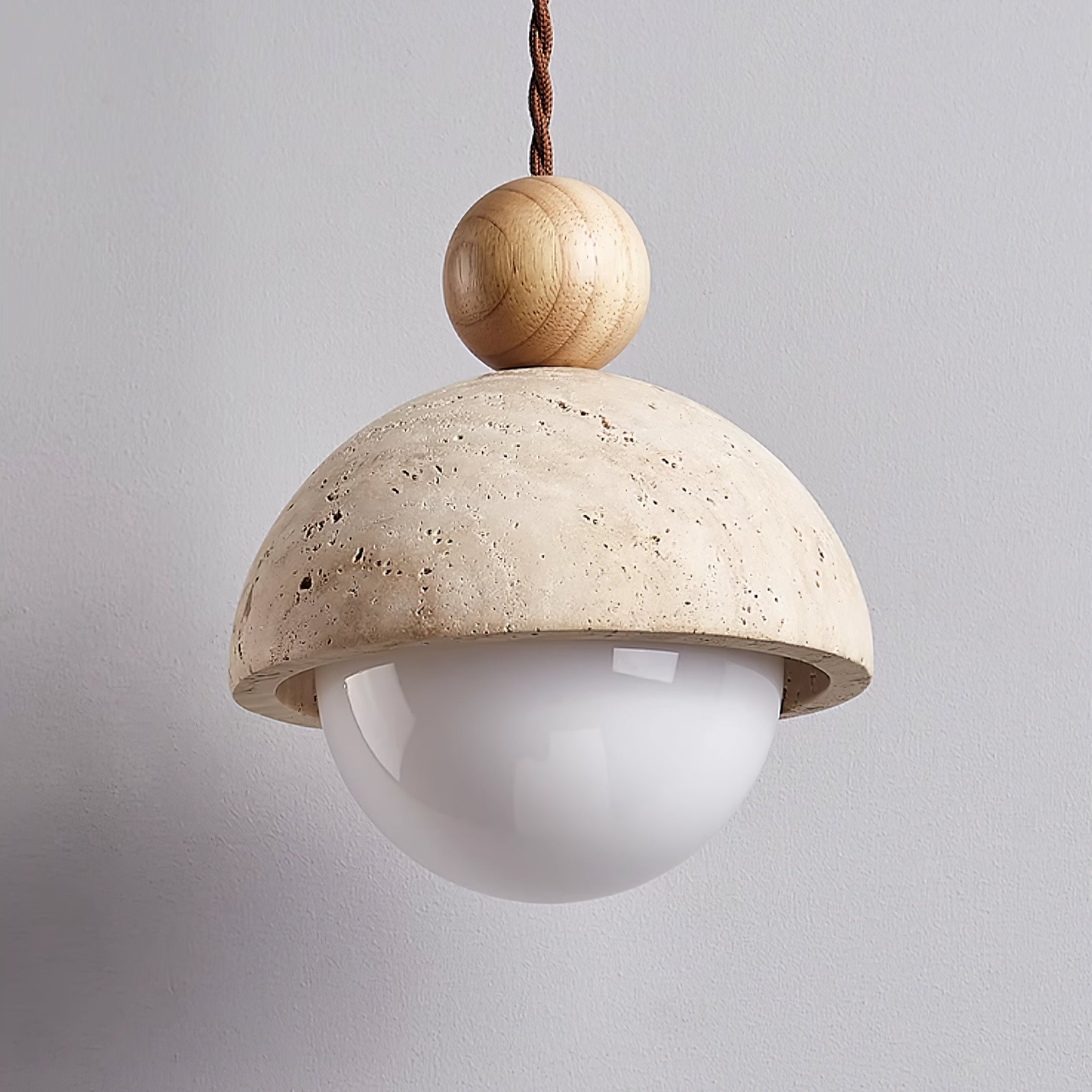 Bexn Travertine Pendant Light-Neutral Decor