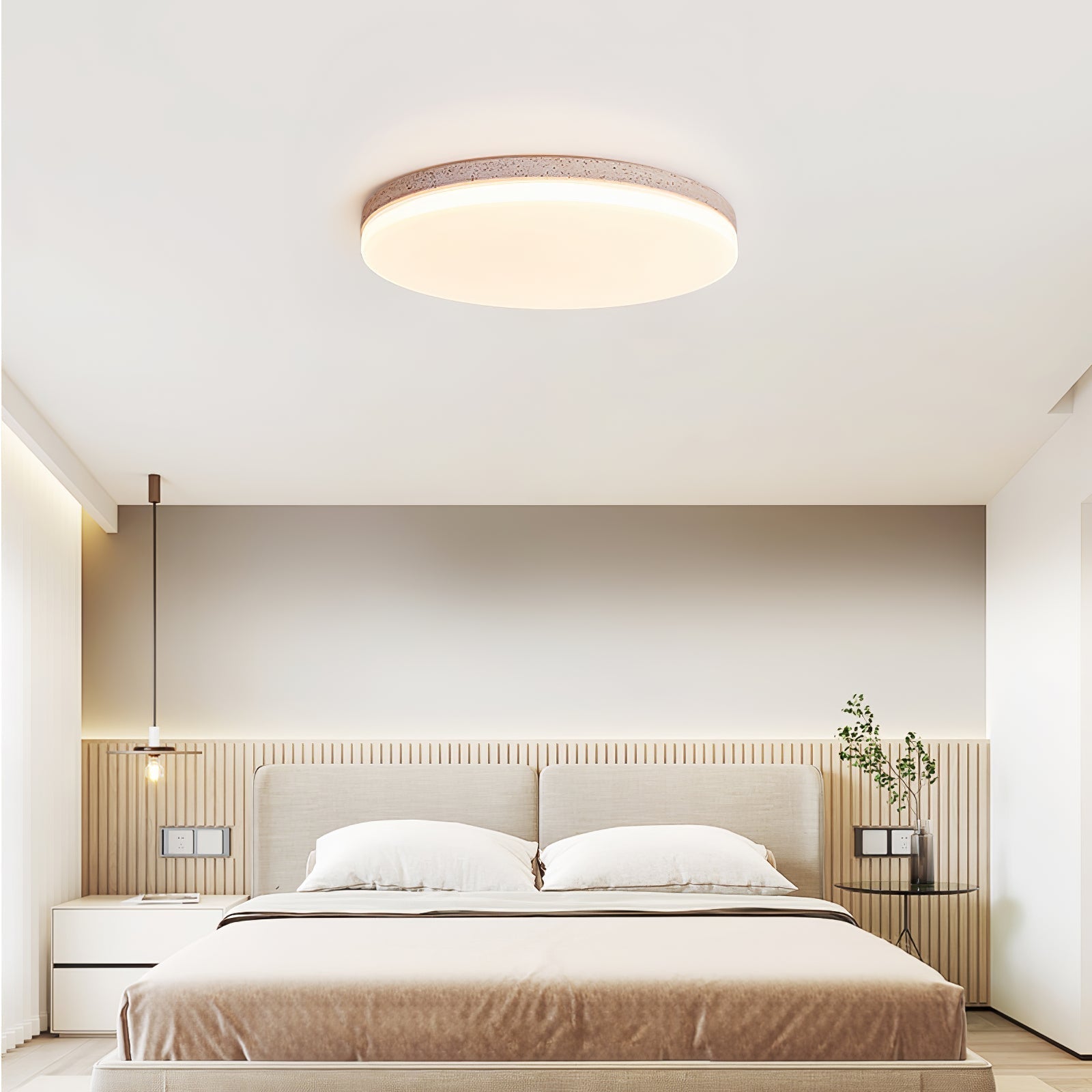 Sloane Travertine Ceiling Light-Neutral Decor