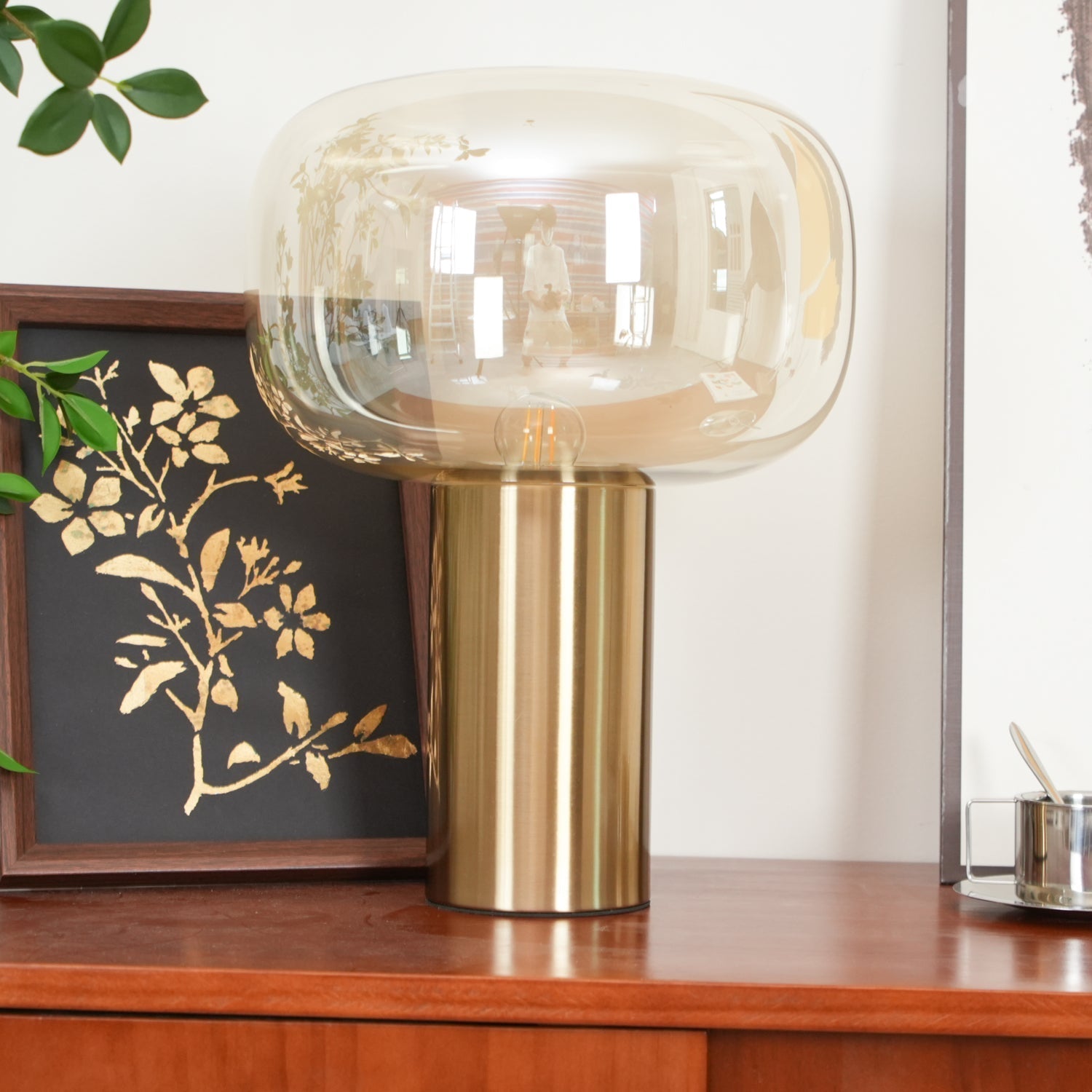 Teloz Glass Industrial Table Lamp-Neutral Decor