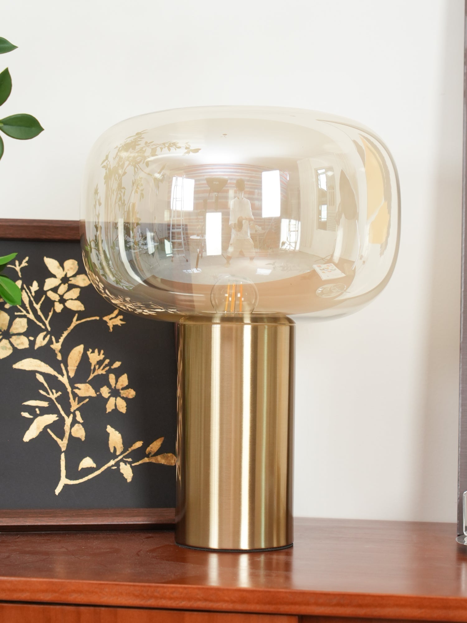Teloz Glass Industrial Table Lamp-Neutral Decor