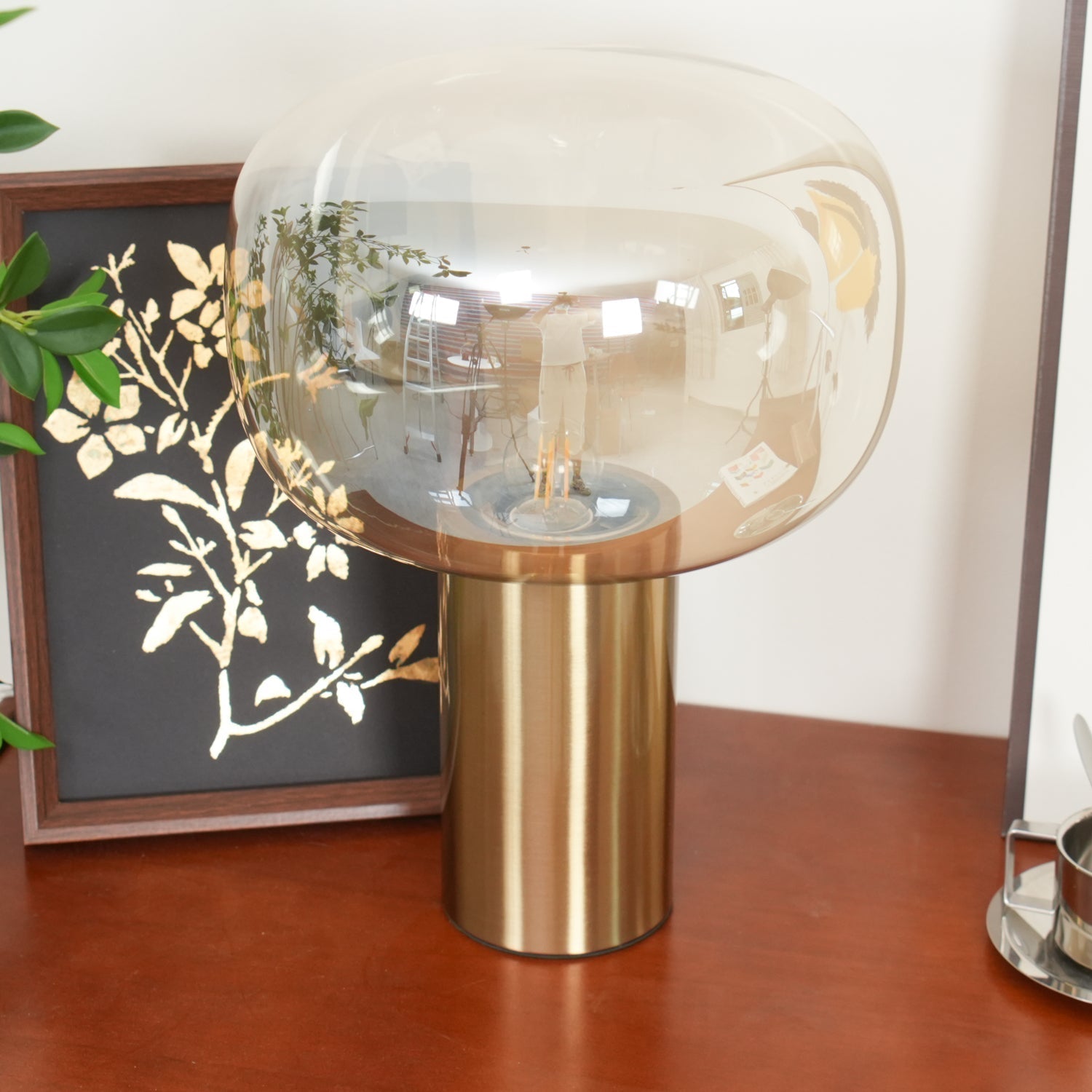 Teloz Glass Industrial Table Lamp-Neutral Decor