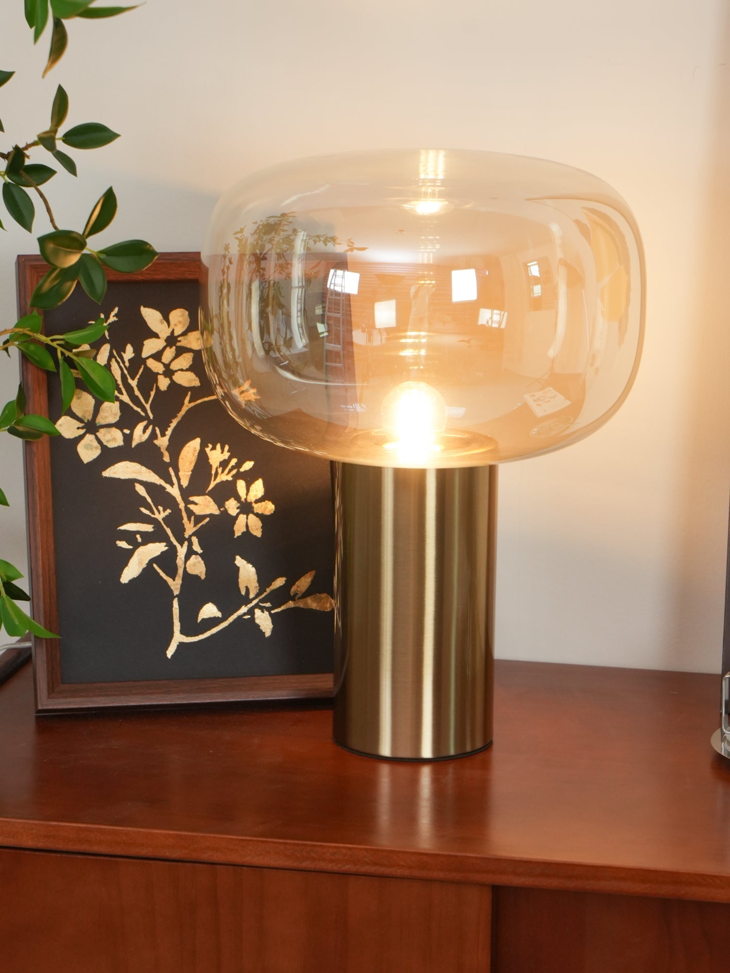 Teloz Glass Industrial Table Lamp-Neutral Decor