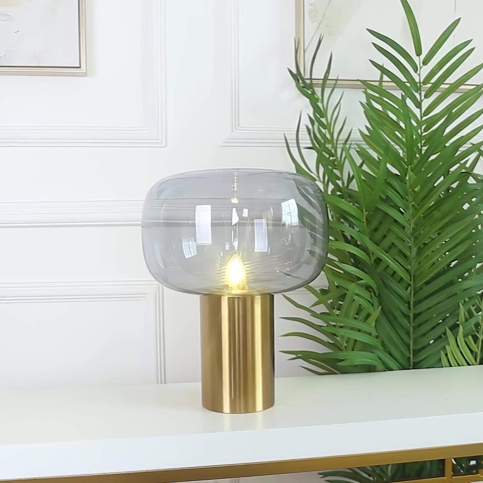 Teloz Glass Industrial Table Lamp-Neutral Decor