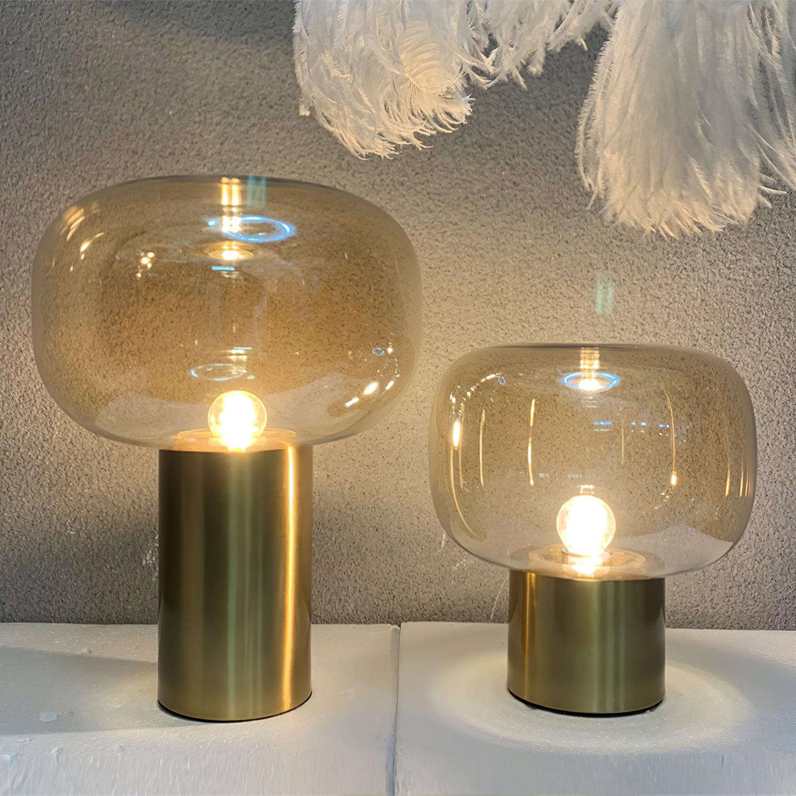 Teloz Glass Industrial Table Lamp-Neutral Decor