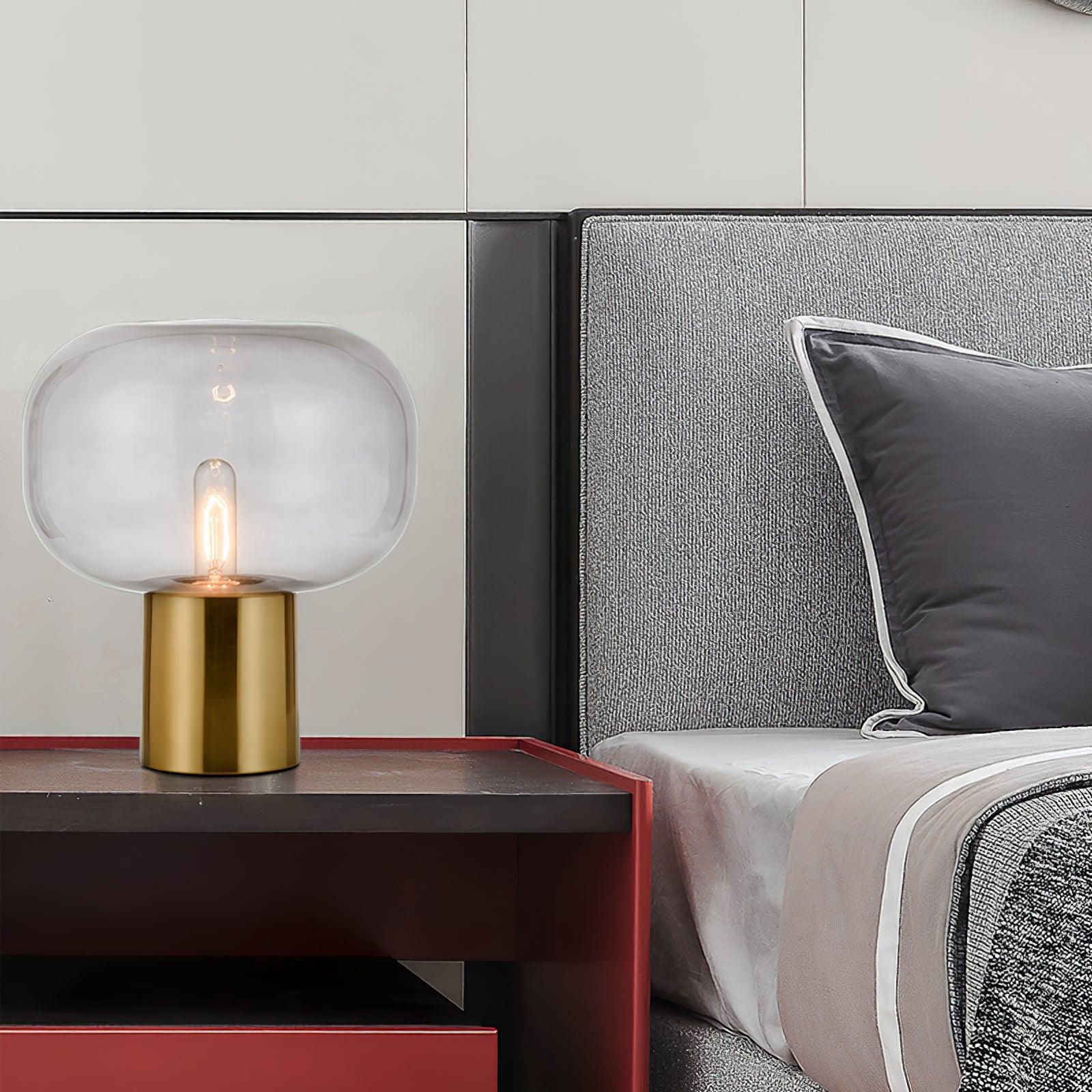 Teloz Glass Industrial Table Lamp-Neutral Decor