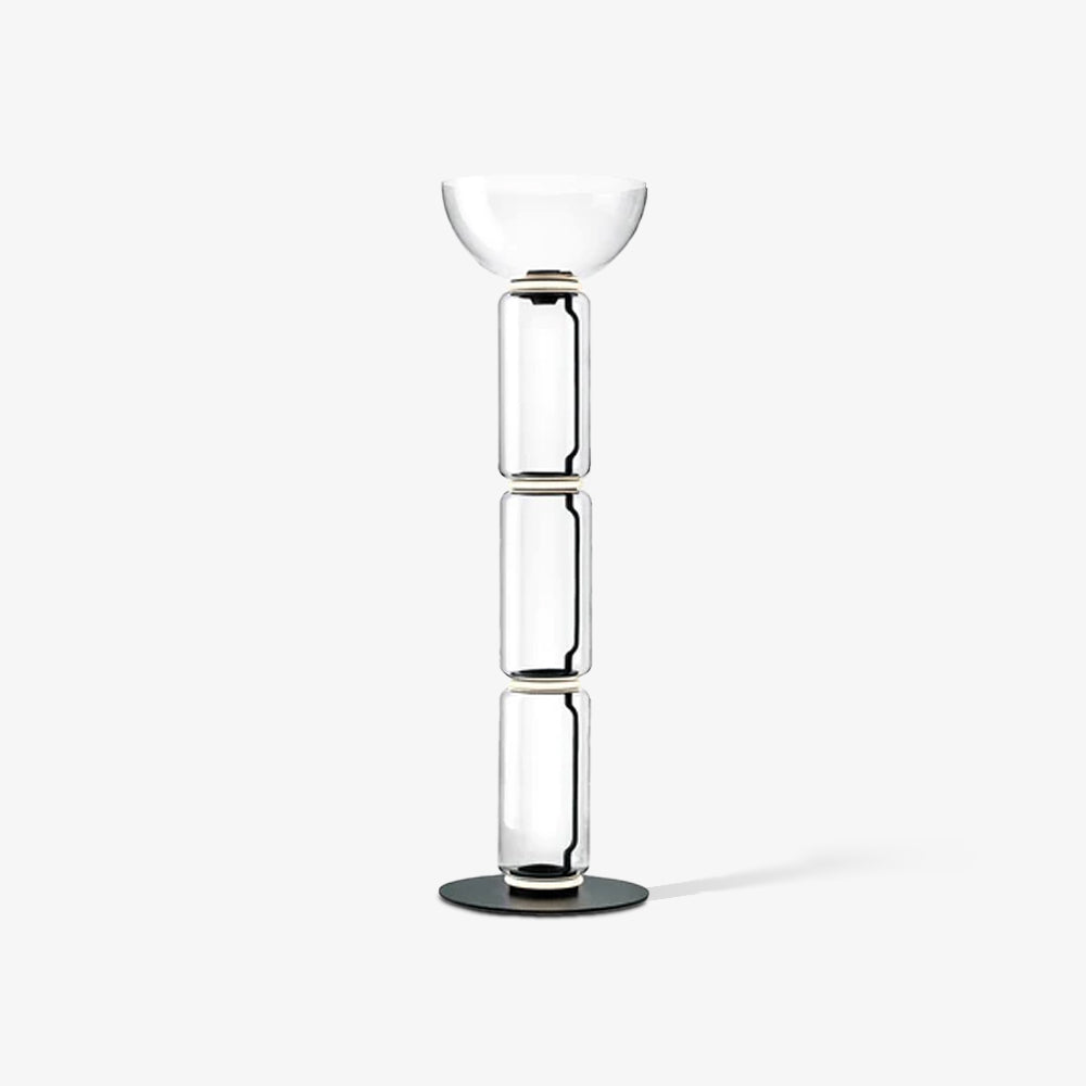 Cyrilys Floor Lamp Bamboo Glass-Neutral Decor