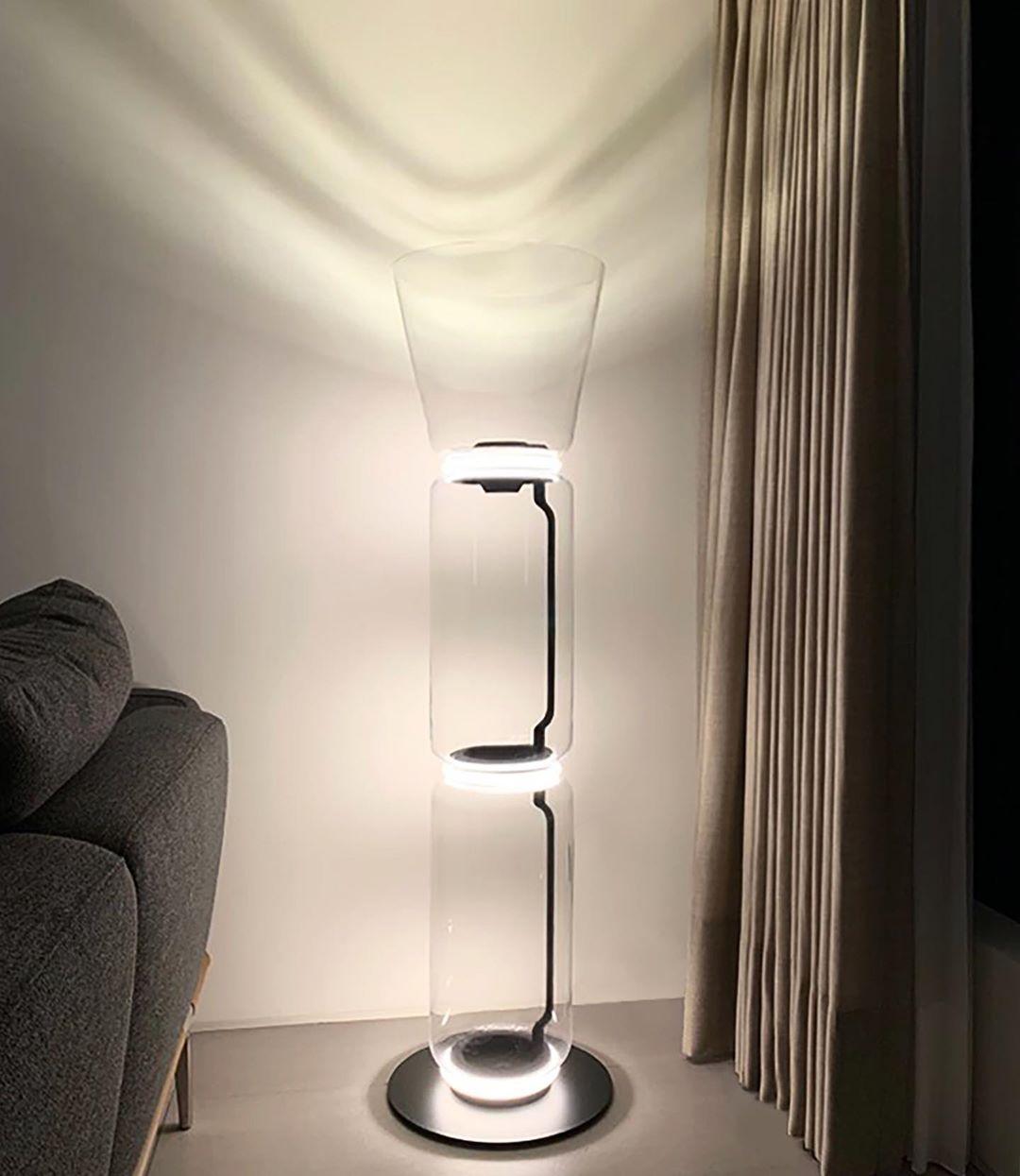 Cyrilys Floor Lamp Bamboo Glass-Neutral Decor