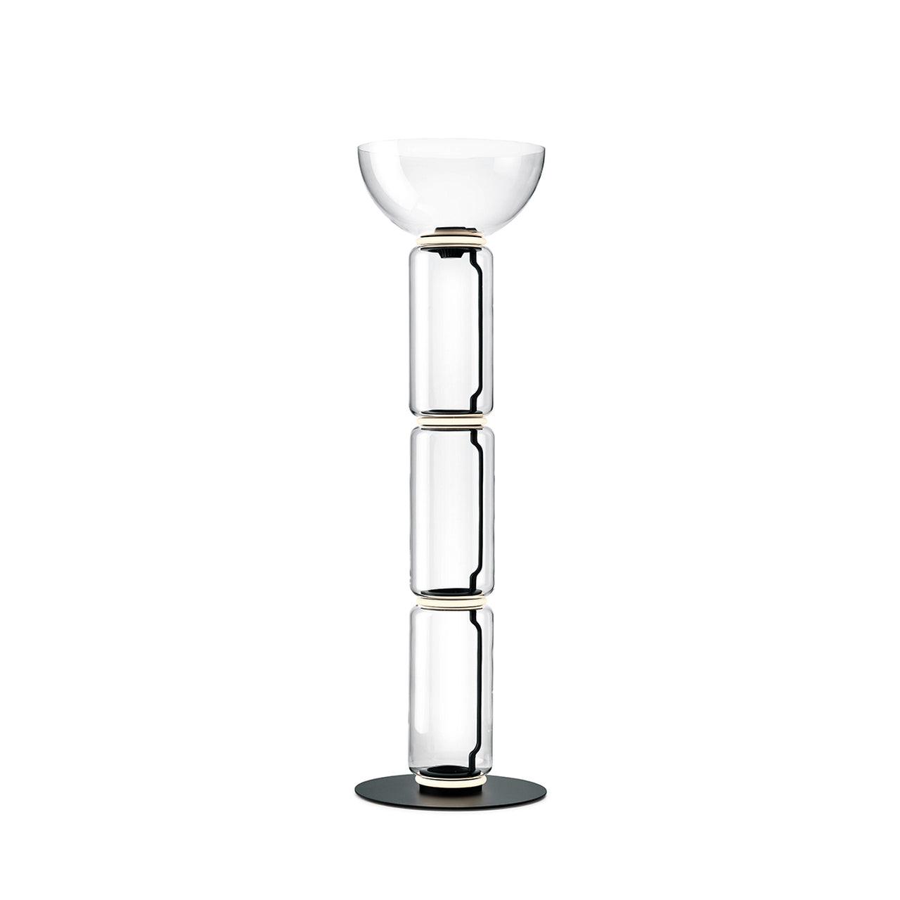 Cyrilys Floor Lamp Bamboo Glass-Neutral Decor