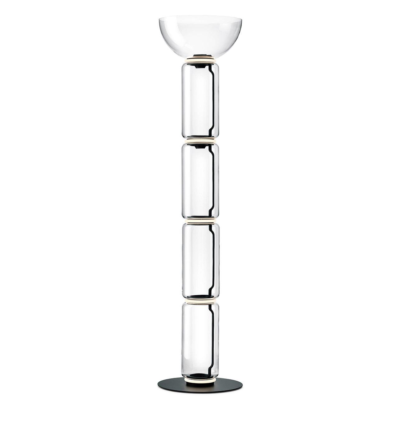 Cyrilys Floor Lamp Bamboo Glass-Neutral Decor